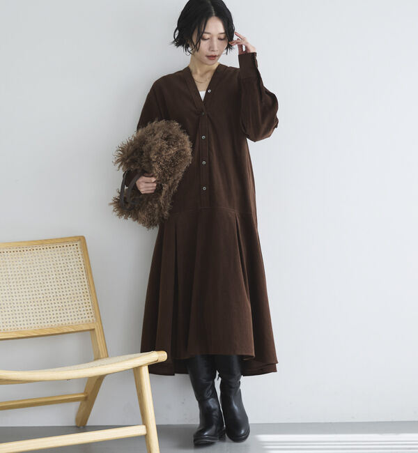 Doux archives「コーデュロイカラーレスワンピース」|ワンピース|