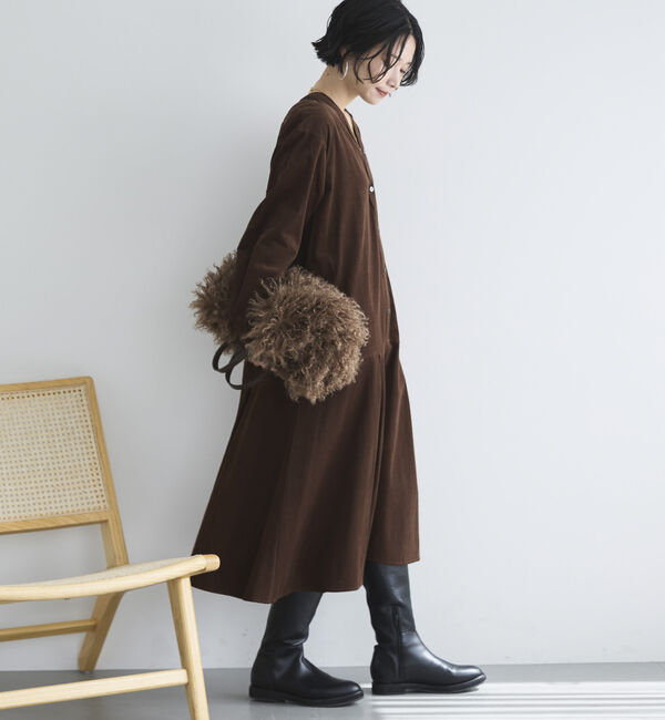 Doux archives「コーデュロイカラーレスワンピース」|ワンピース|