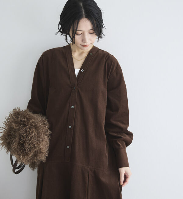 Doux archives「コーデュロイカラーレスワンピース」|ワンピース|