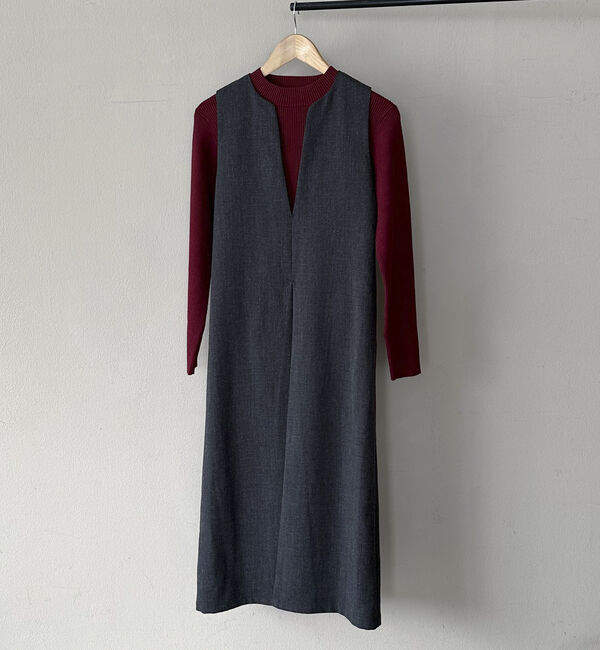 Doux archives「ニットＳＥＴジャンスカ」|ワンピース|CHARCOAL GRAY