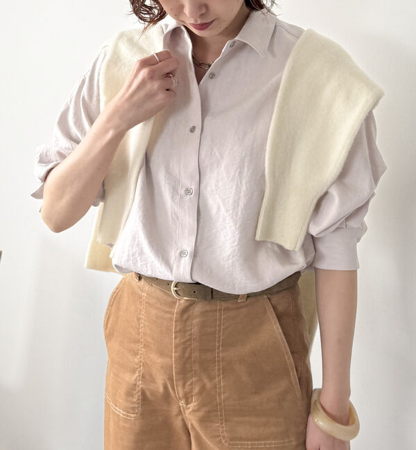 Doux archives「ヴィンテージサテン２ＷＡＹシャツ」|シャツ・ブラウス|PINK
