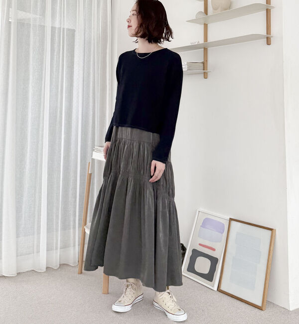 Doux archives「ニットＳＥＴティアードキャミワンピース」|ワンピース|