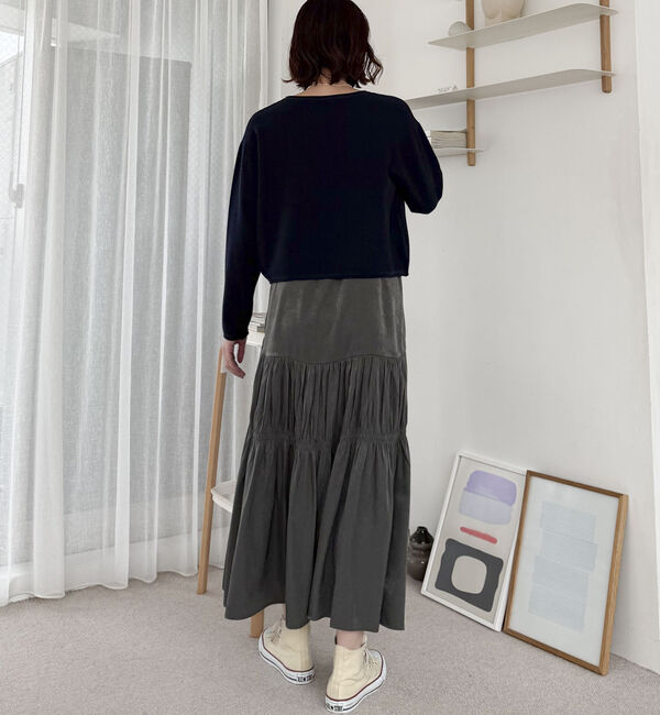 Doux archives「ニットＳＥＴティアードキャミワンピース」|ワンピース|