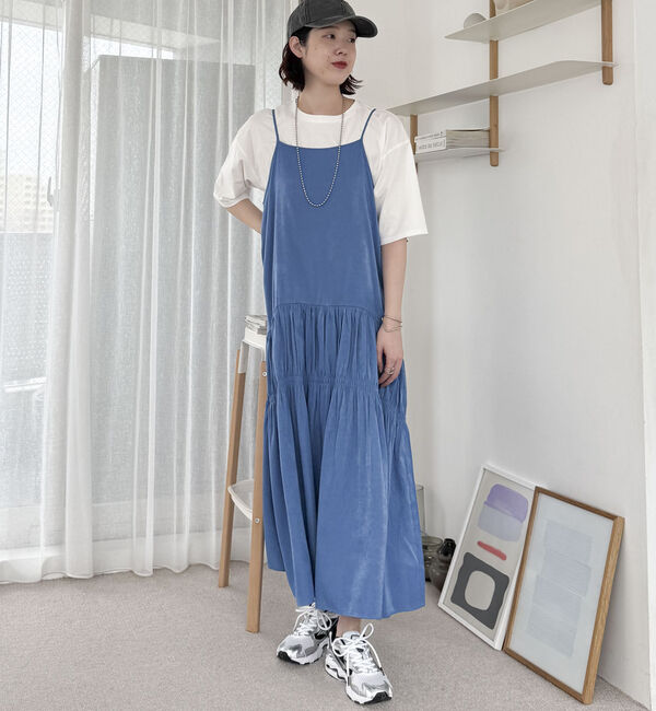 Doux archives「ニットＳＥＴティアードキャミワンピース」|ワンピース|