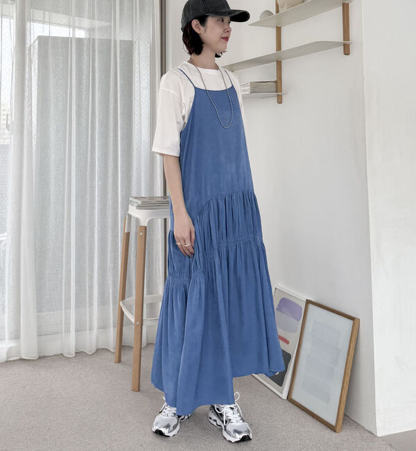 Doux archives「ニットＳＥＴティアードキャミワンピース」|ワンピース|