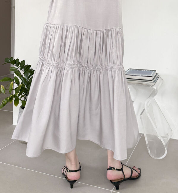 Doux archives「ニットＳＥＴティアードキャミワンピース」|ワンピース|