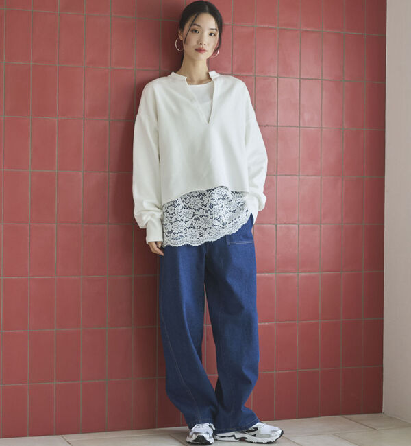 Doux archives「キーネックスウェットプルオーバー」|Tシャツ・カットソー|