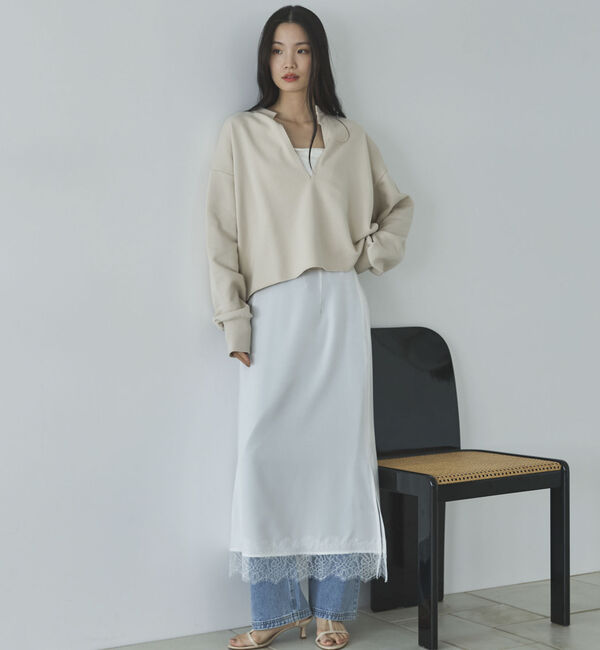 Doux archives「キーネックスウェットプルオーバー」|Tシャツ・カットソー|