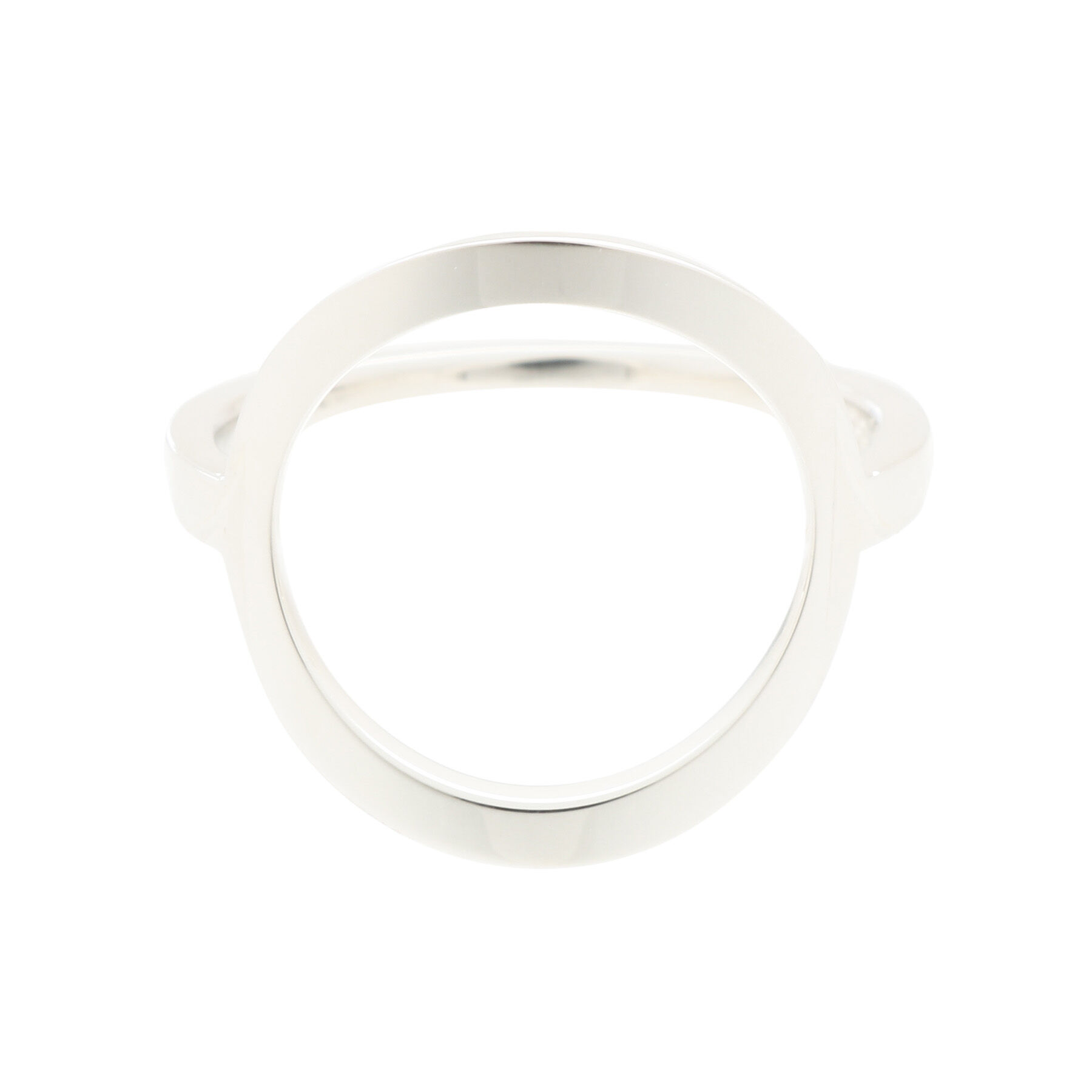 COCOSHNIK「シルバー 平打ちオープンラウンド リング」|リング|