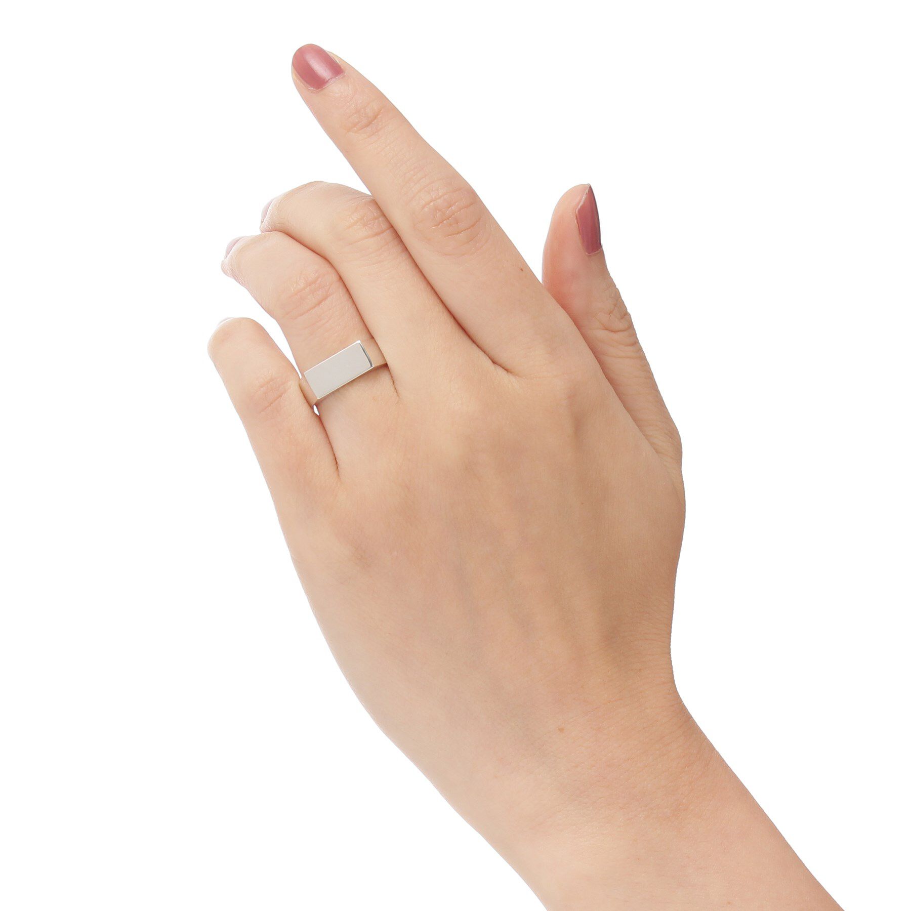 COCOSHNIK「シルバー レクタングル リング」|リング|