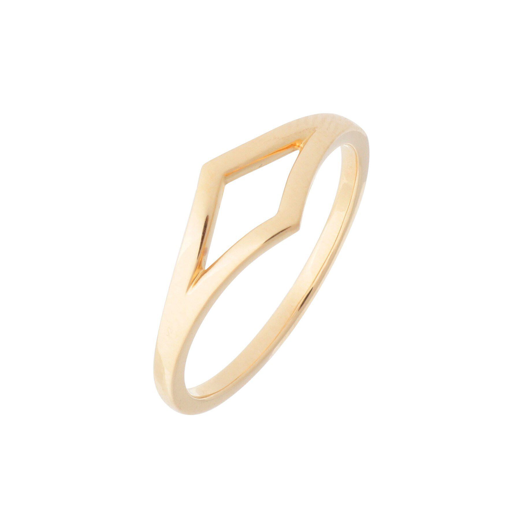 COCOSHNIK「K10菱形 オープンリング」|リング|イエローゴールド(1