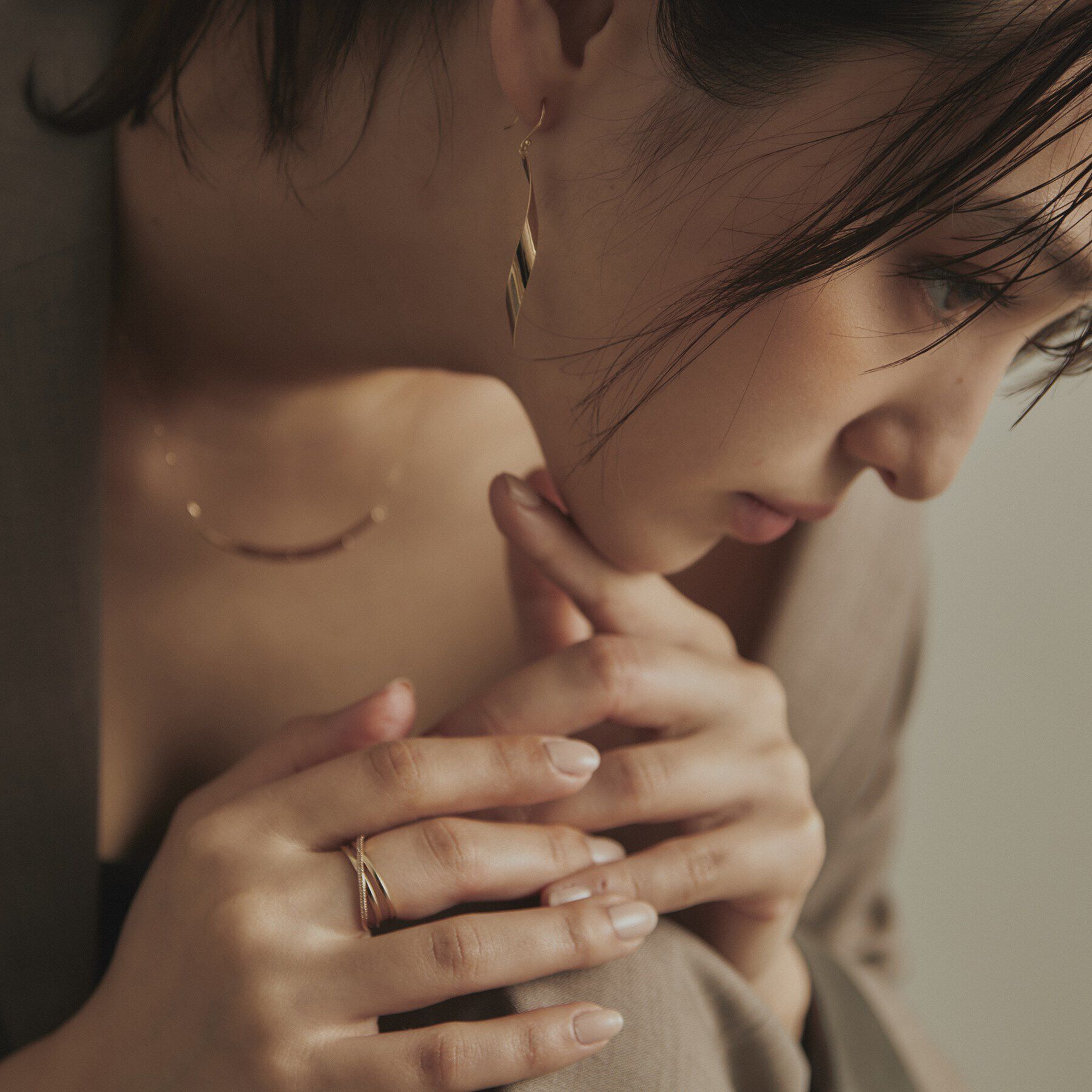 COCOSHNIK「K10ダイヤモンド Xリング」|リング|