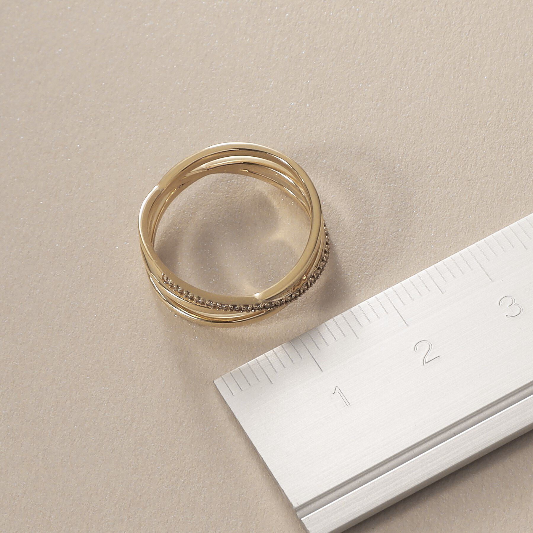 COCOSHNIK「K10ダイヤモンド Xリング」|リング|