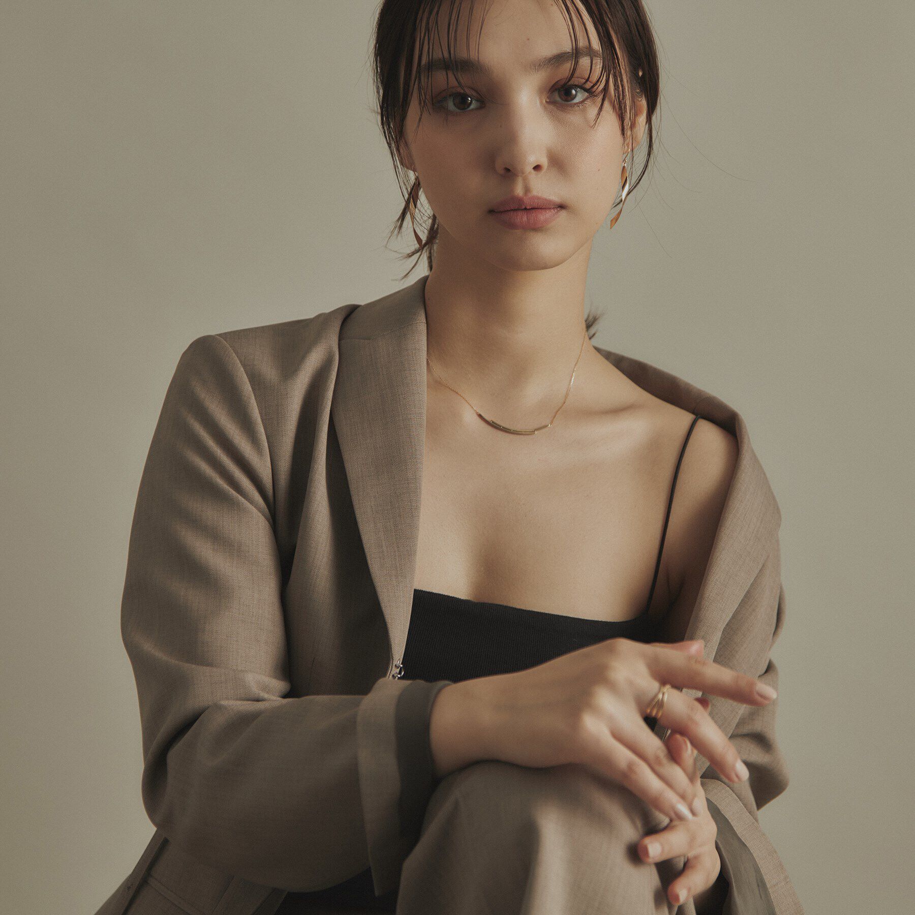 COCOSHNIK「K10ダイヤモンド Xリング」|リング|