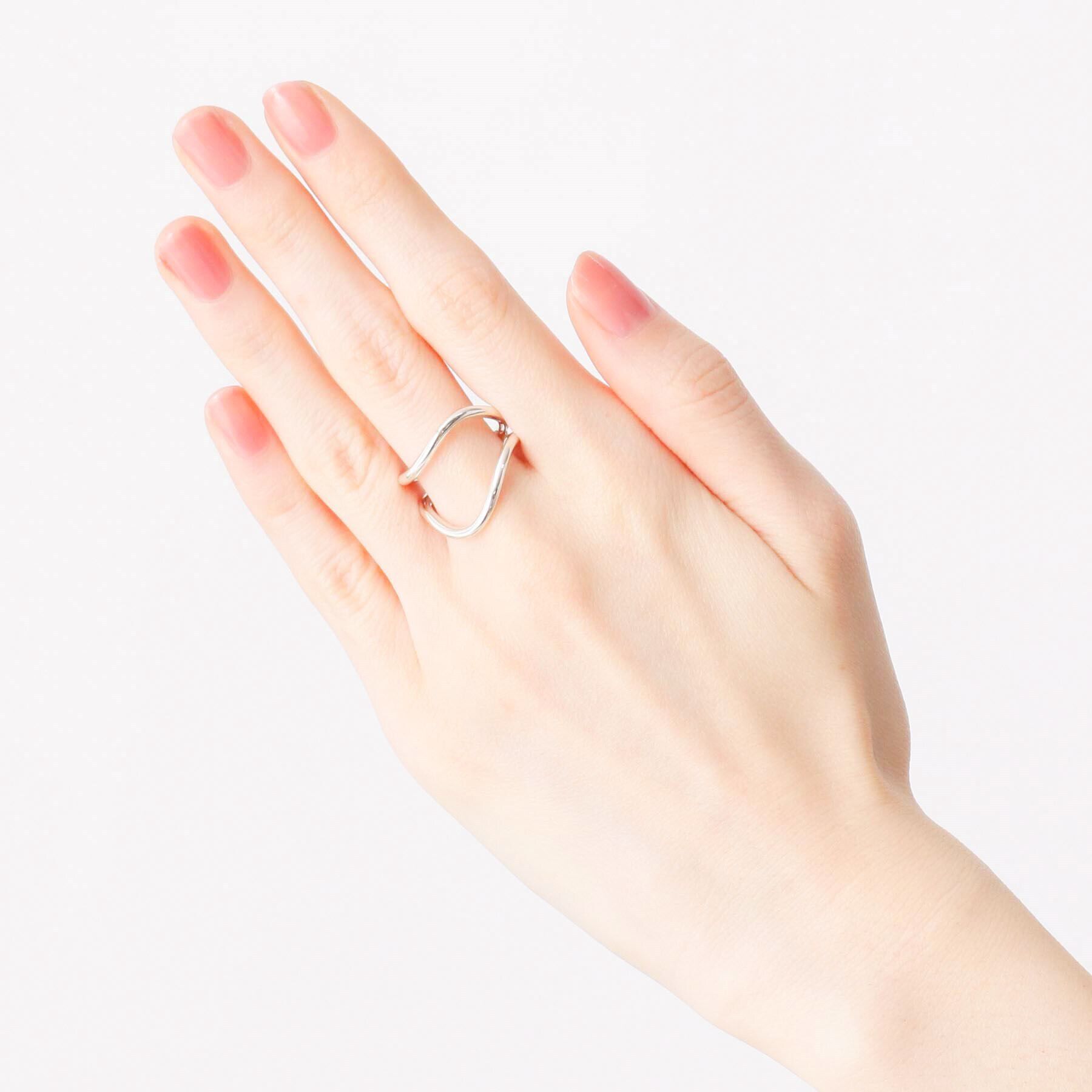 COCOSHNIK「シルバー 2連ライン リング」|リング|