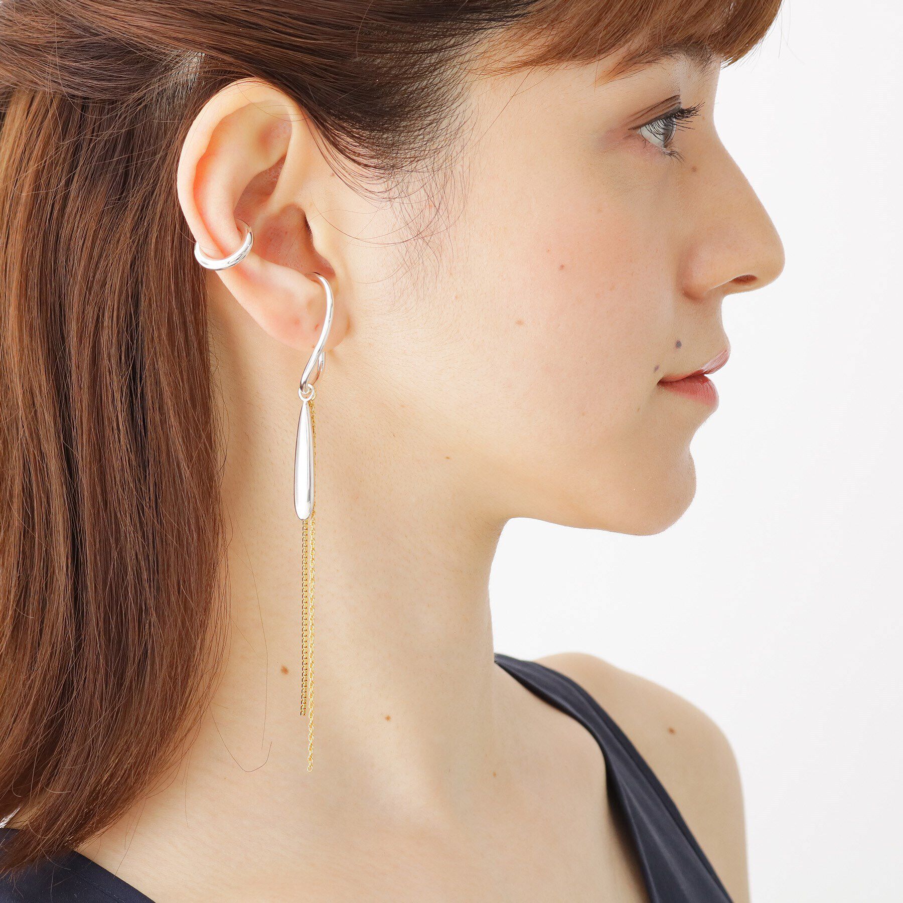 COCOSHNIK「シルバー ラップイヤーカフ（右耳用）」|イヤリング|