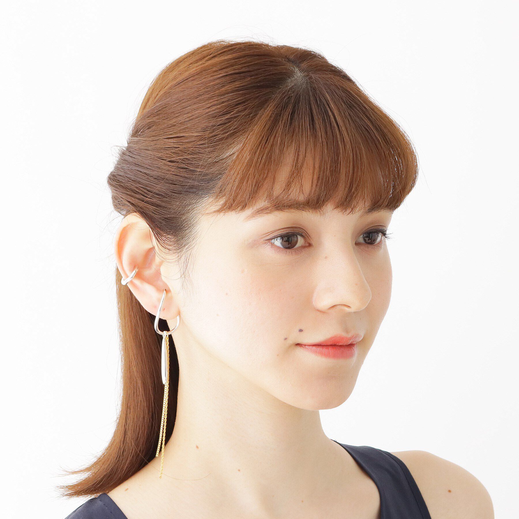 COCOSHNIK「シルバー ラップイヤーカフ（右耳用）」|イヤリング|