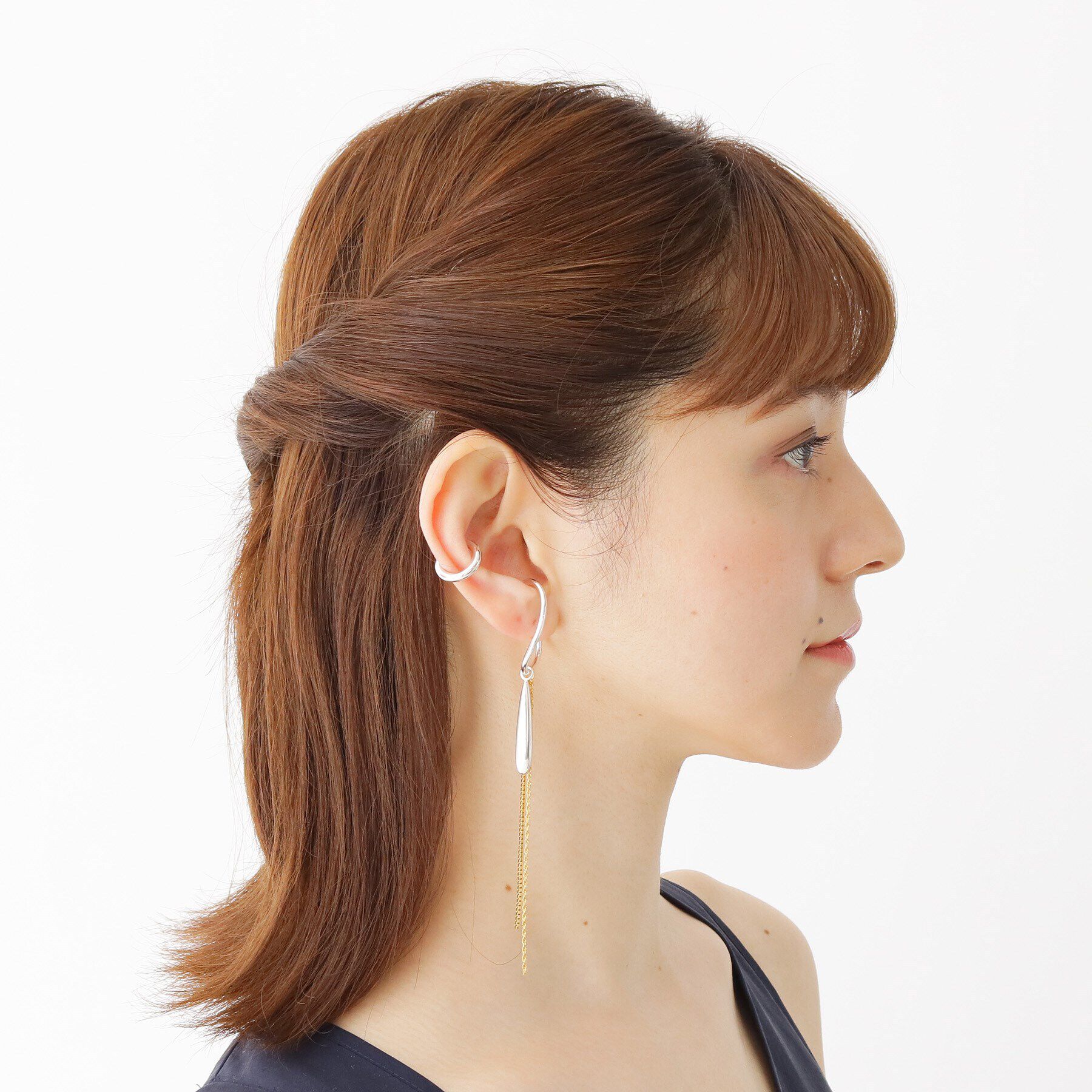 COCOSHNIK「シルバー ラップイヤーカフ（右耳用）」|イヤリング|