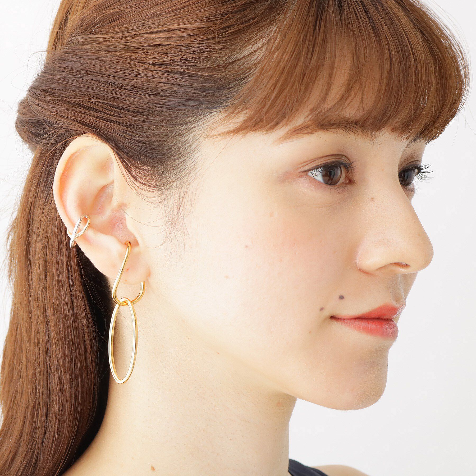 COCOSHNIK「シルバー オーバルフープ イヤーカフチャーム GP」|チャーム・キーホルダー|