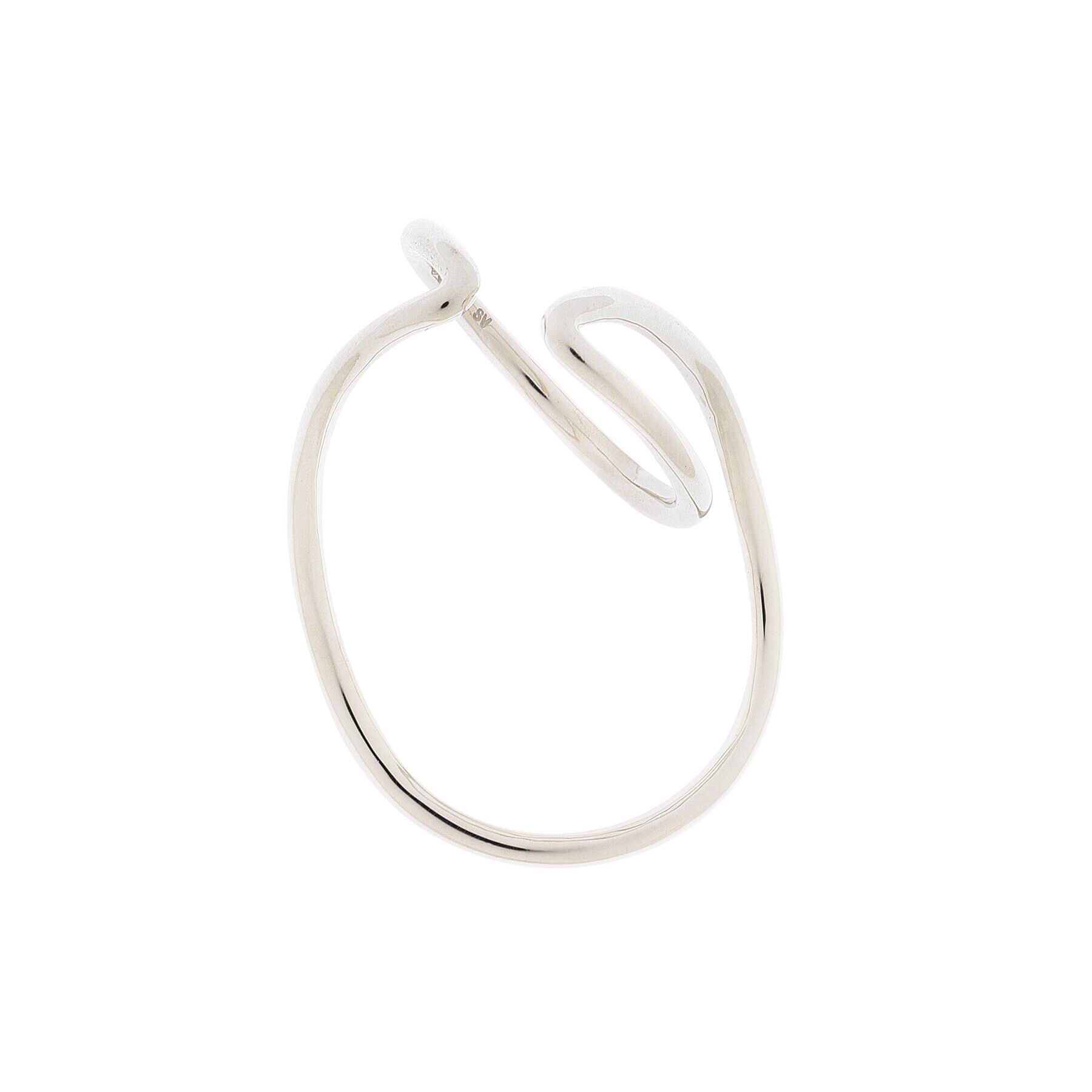 COCOSHNIK「シルバー クロスウェーブ イヤーカフ」|イヤリング|