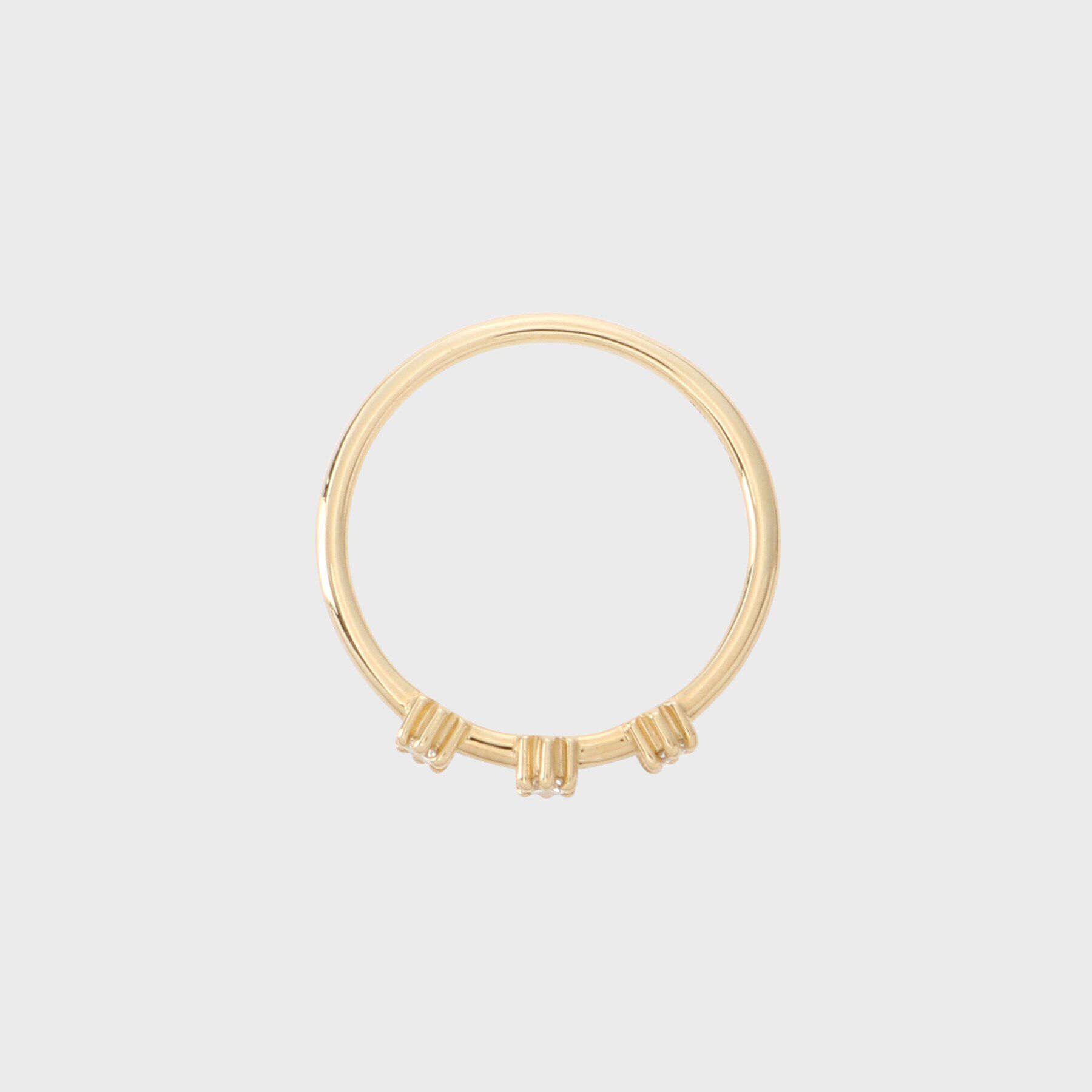 COCOSHNIK「K18ダイヤモンド 爪留め3石 リング」|リング|