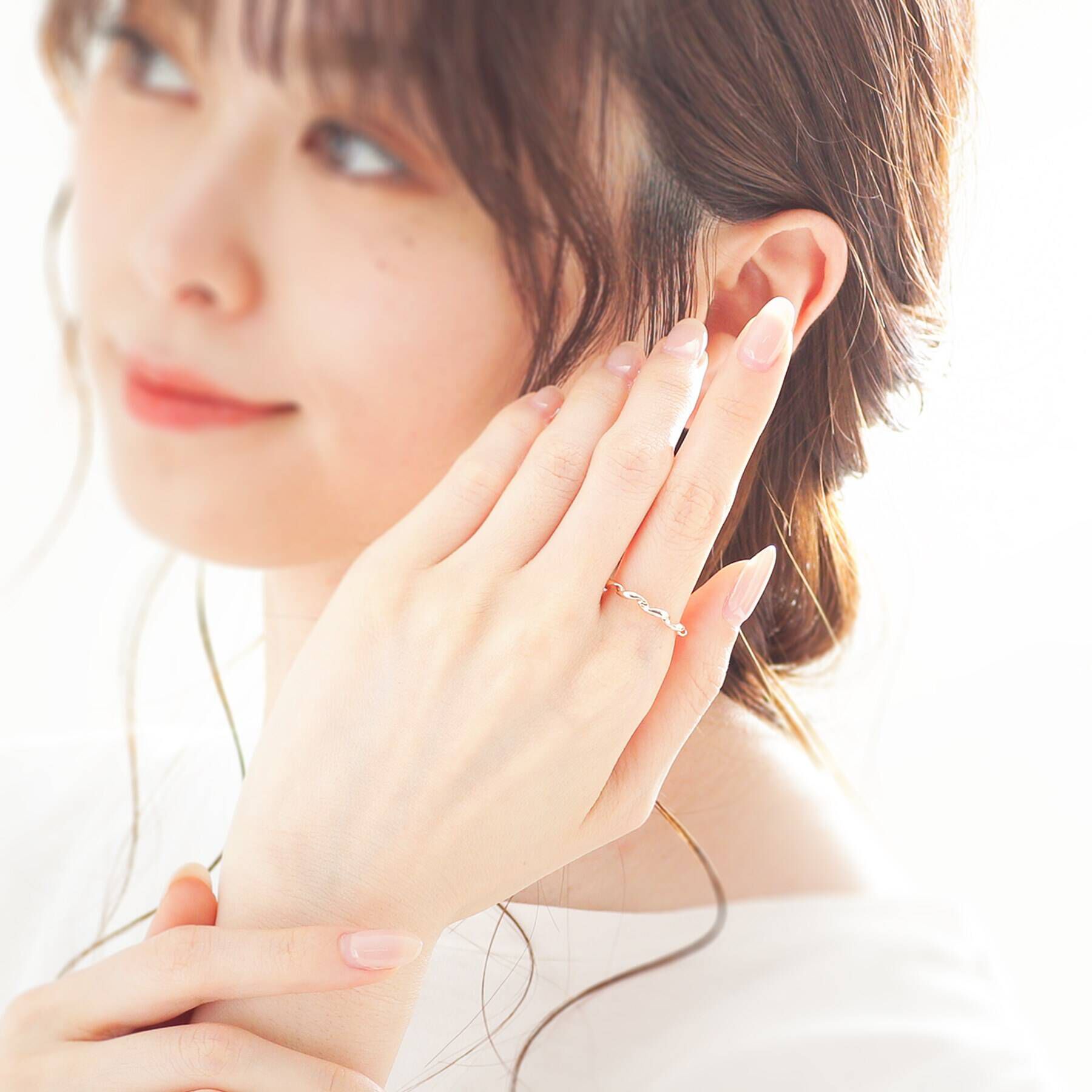 COCOSHNIK「K10甲丸ツイスト リング」|リング|