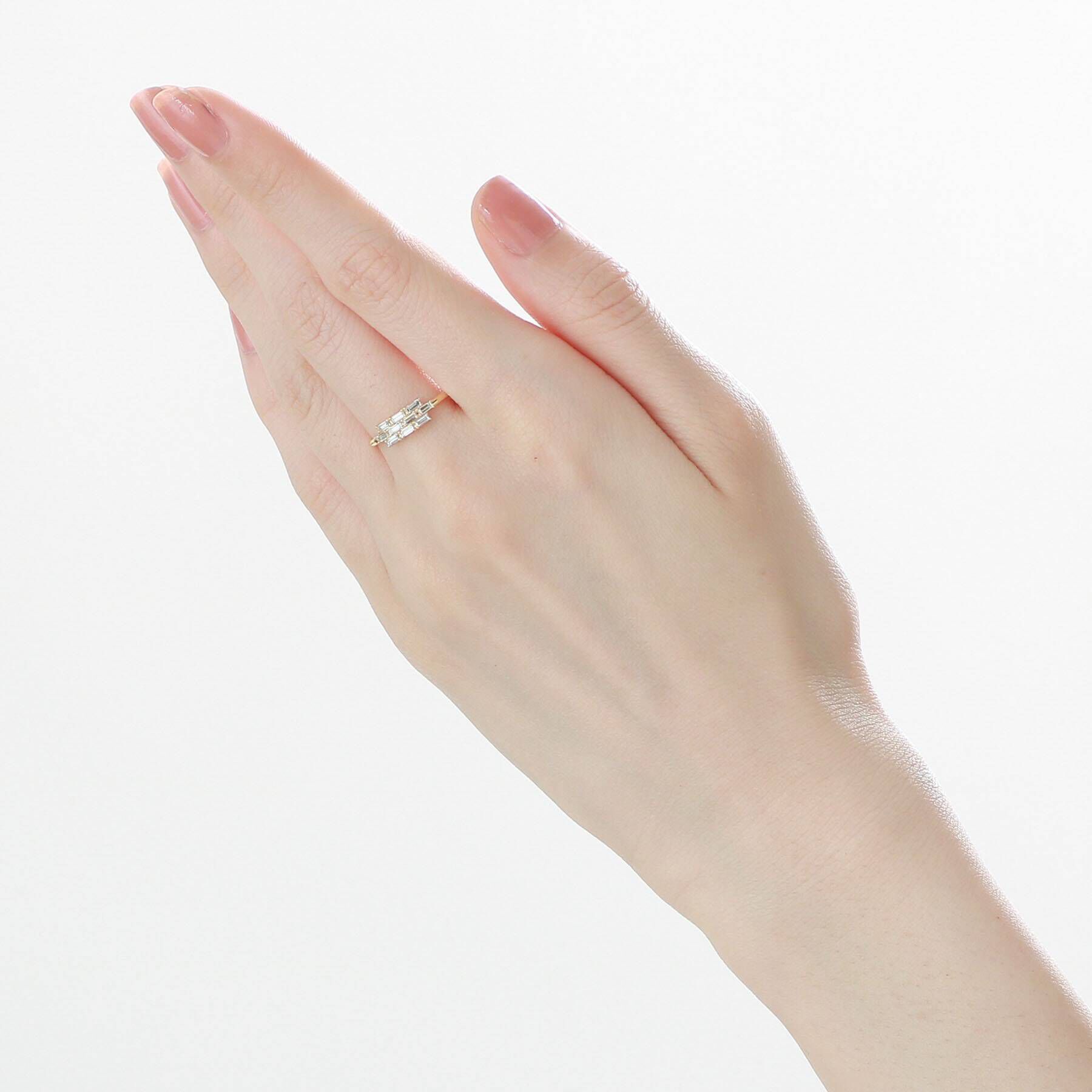 COCOSHNIK「K18ダイヤモンド バゲットカットクラスター リング」|リング|