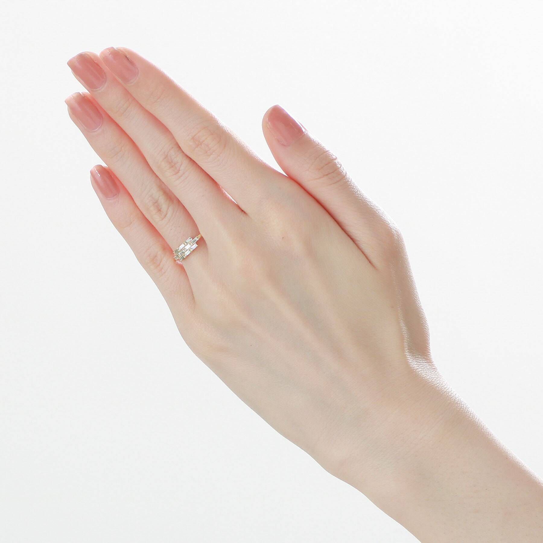 COCOSHNIK「K18ダイヤモンド バゲットカットクラスター リング」|リング|