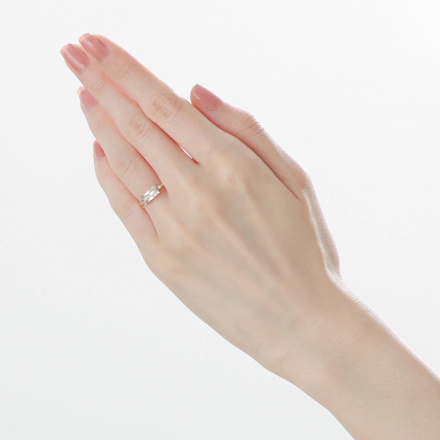 COCOSHNIK「K18ダイヤモンド バゲットカットクラスター リング」|リング|