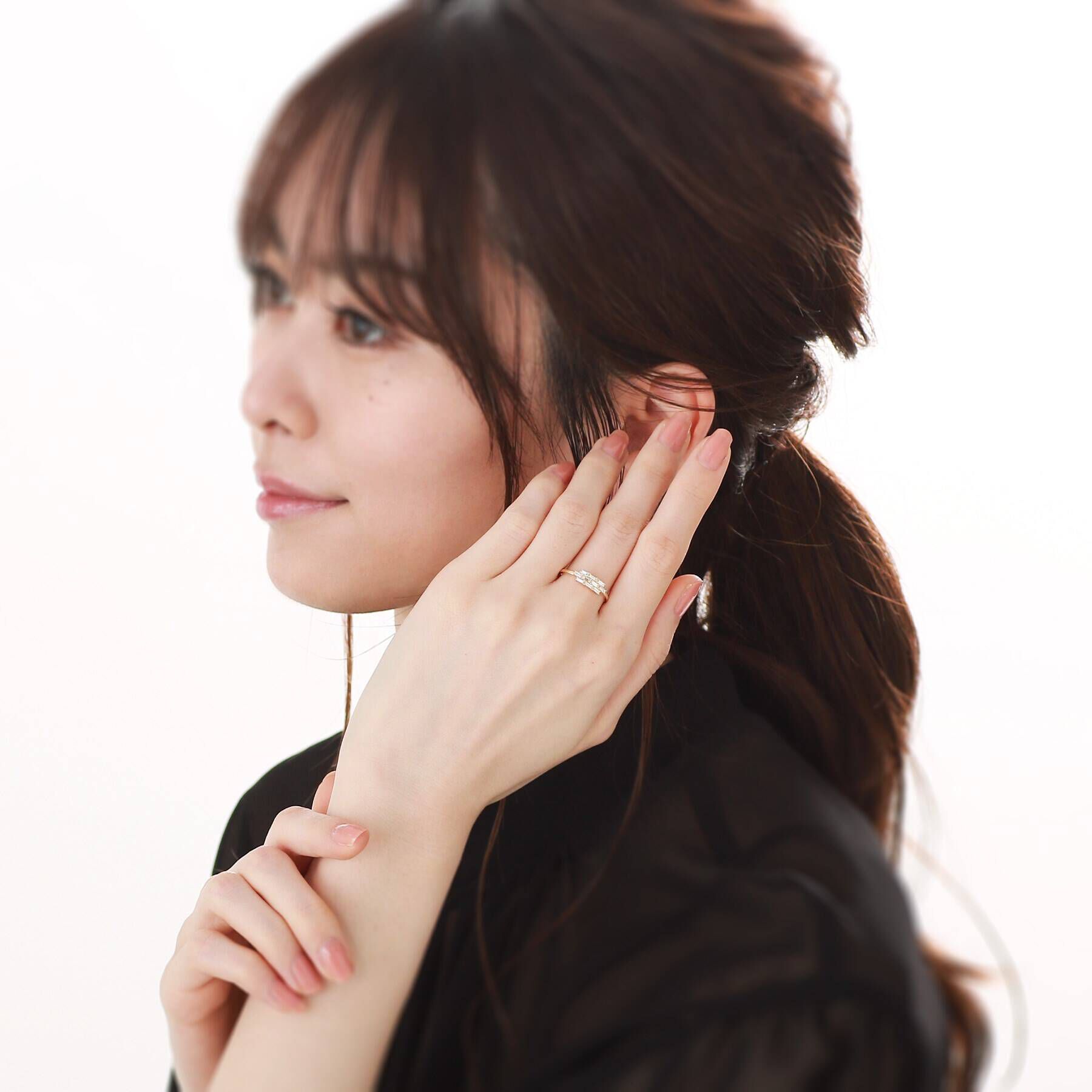 COCOSHNIK「K18ダイヤモンド バゲットカットクラスター リング」|リング|