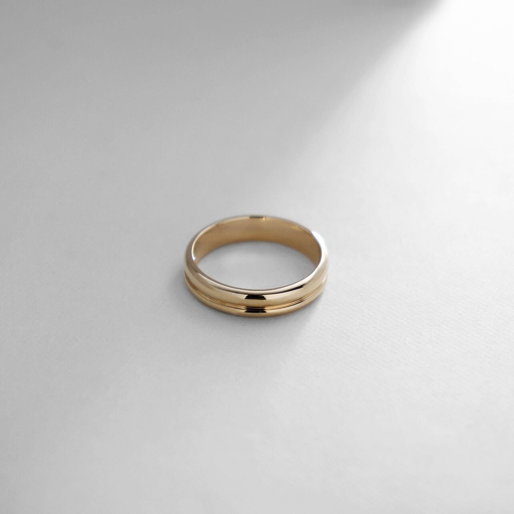 COCOSHNIK「K10ダブル甲丸リング」|リング|