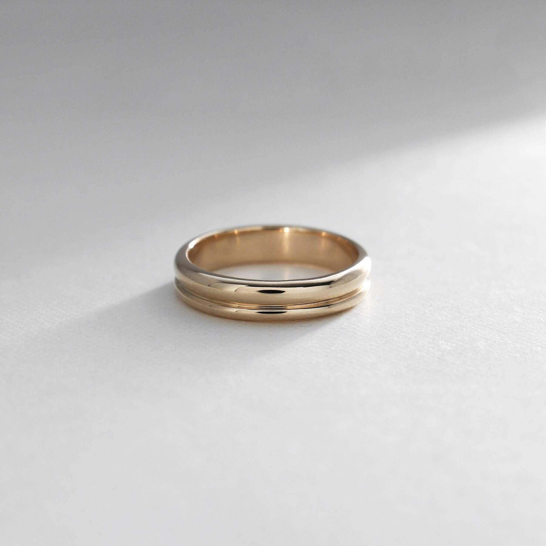 COCOSHNIK「K10ダブル甲丸リング」|リング|