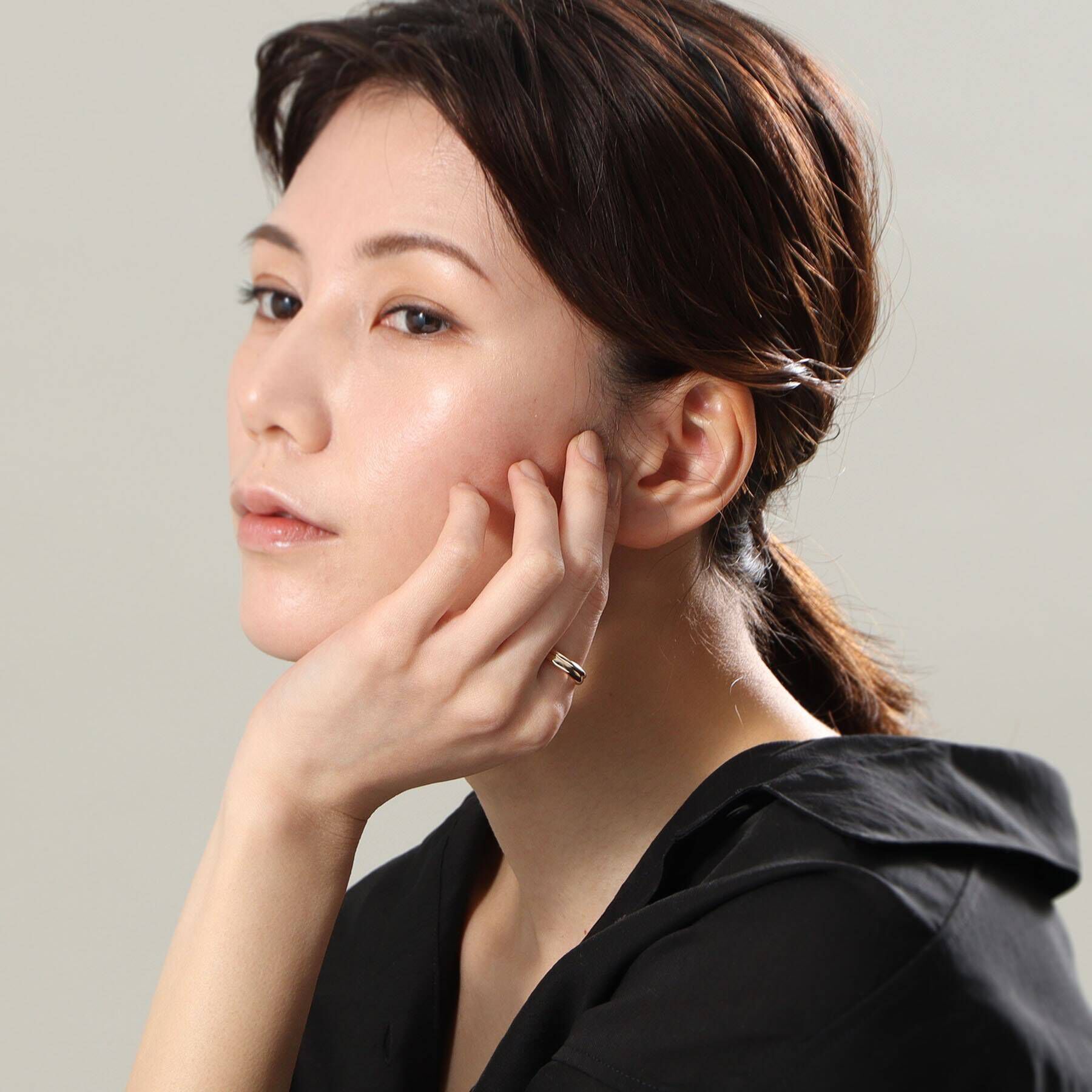 COCOSHNIK「K10ダブル甲丸リング」|リング|