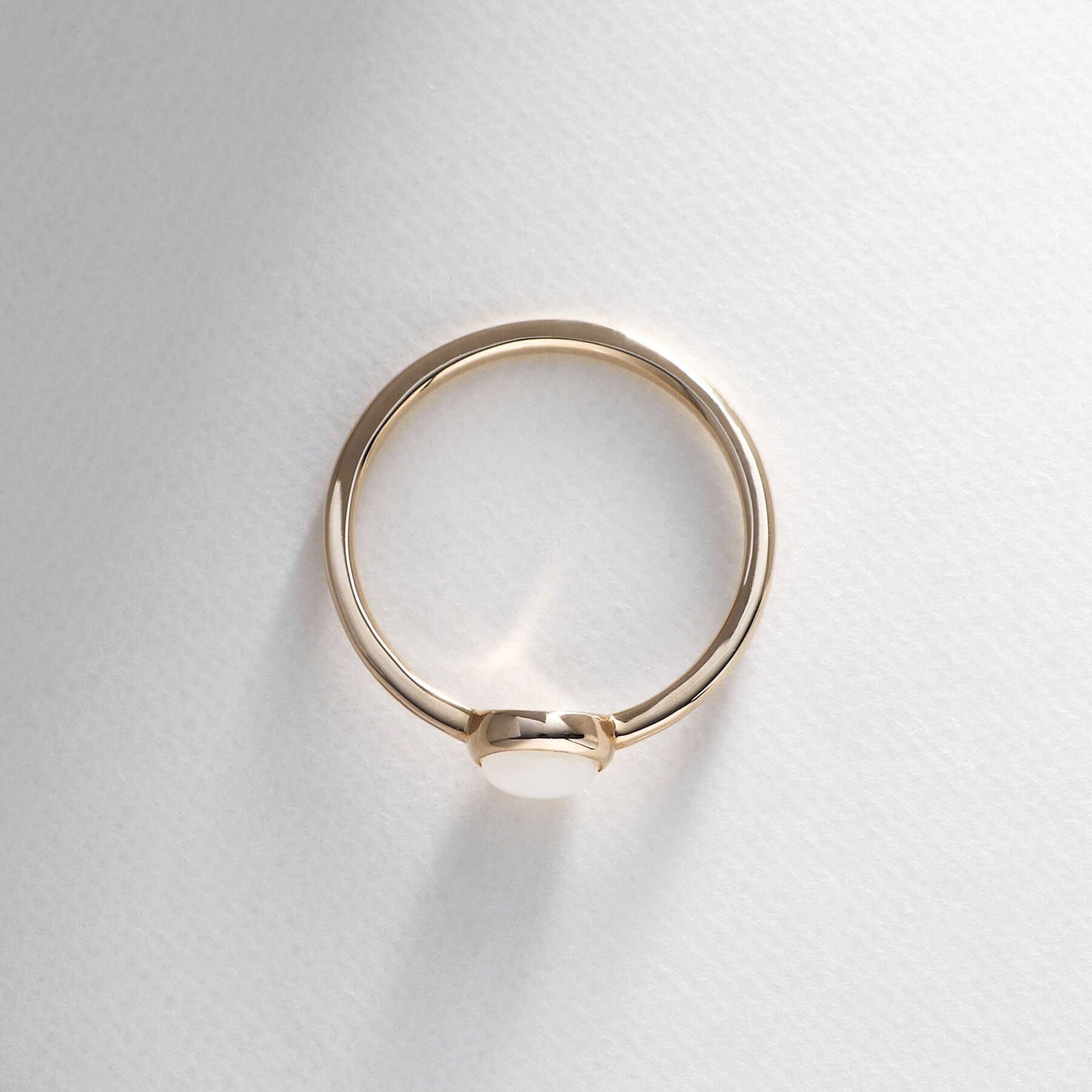 COCOSHNIK「K10オパール ラウンドカボション リング」|リング|