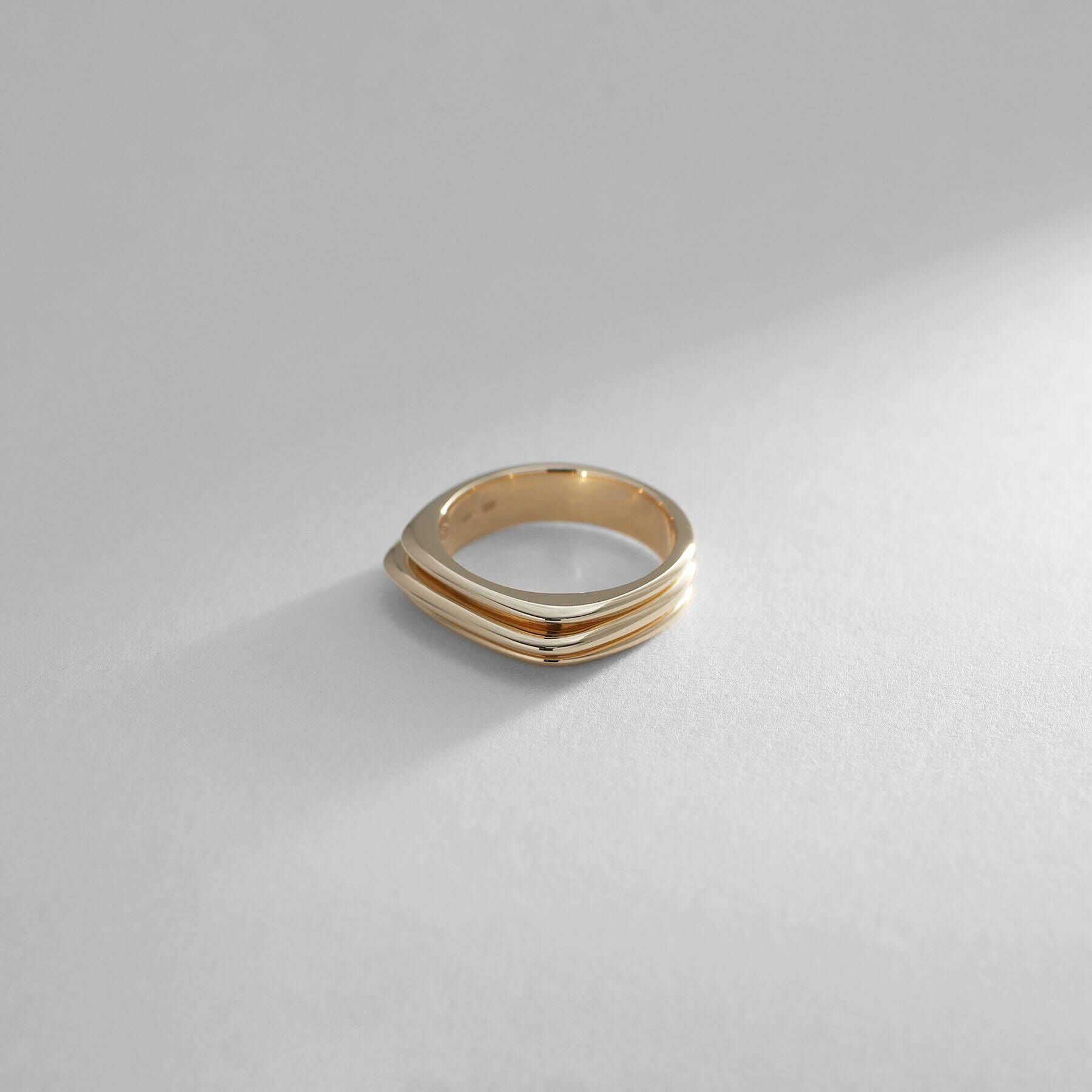 COCOSHNIK「K10しのぎ3連 シグネットリング」|リング|