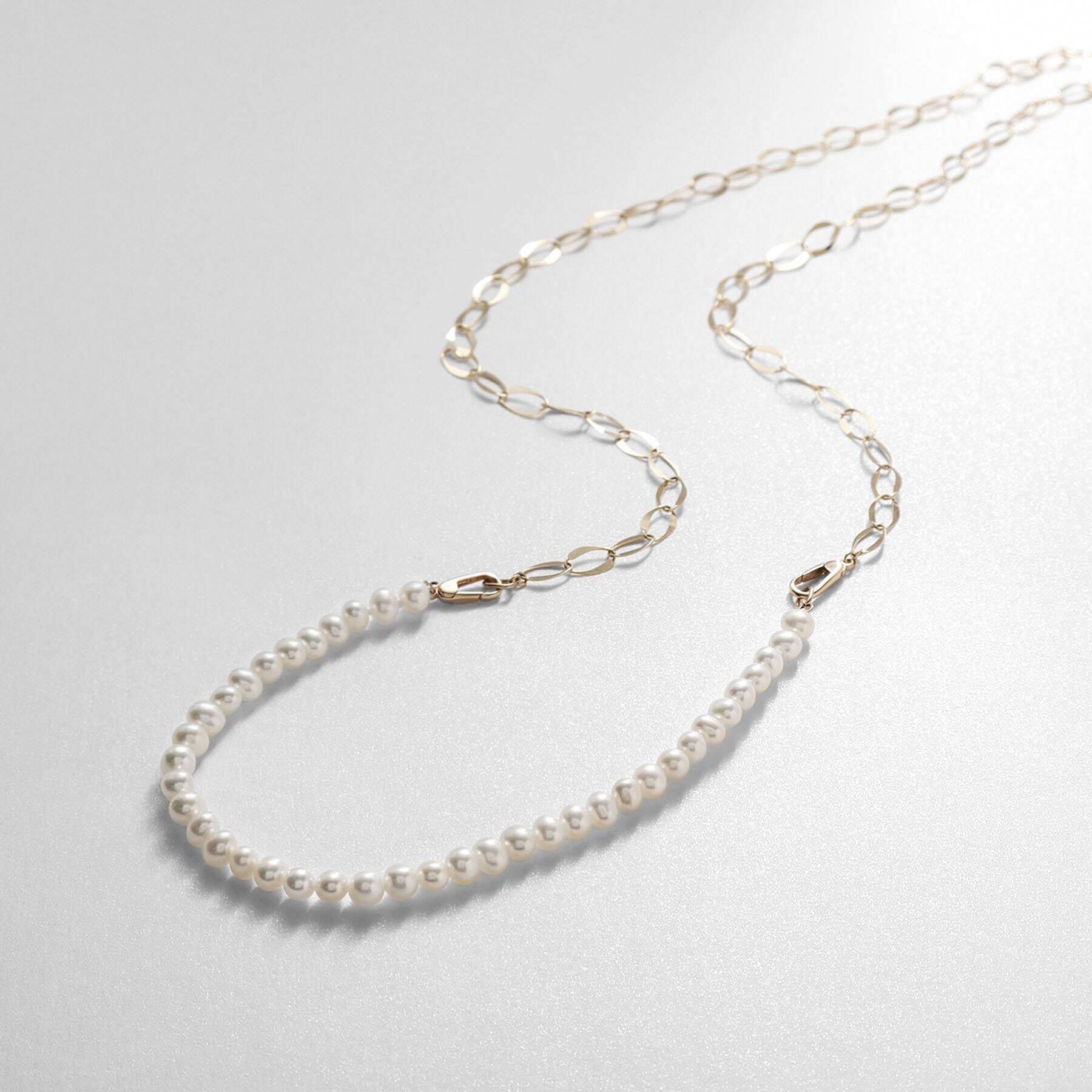 COCOSHNIK「K10パール3WAY ネックレス」|ネックレス|