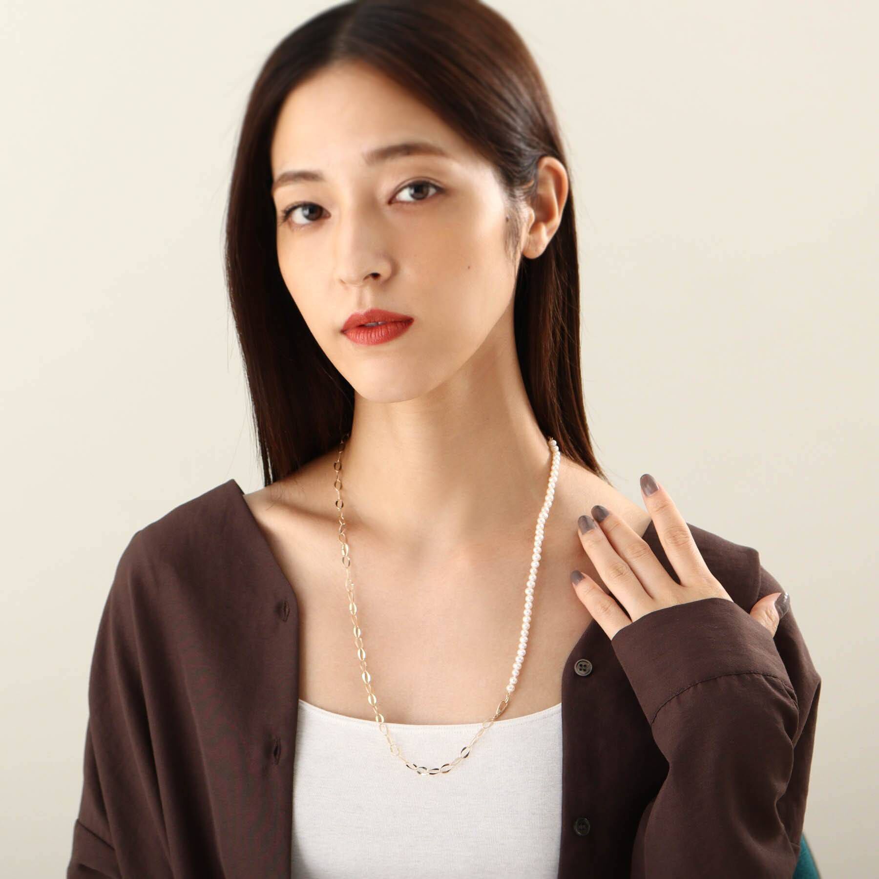 COCOSHNIK「K10パール3WAY ネックレス」|ネックレス|