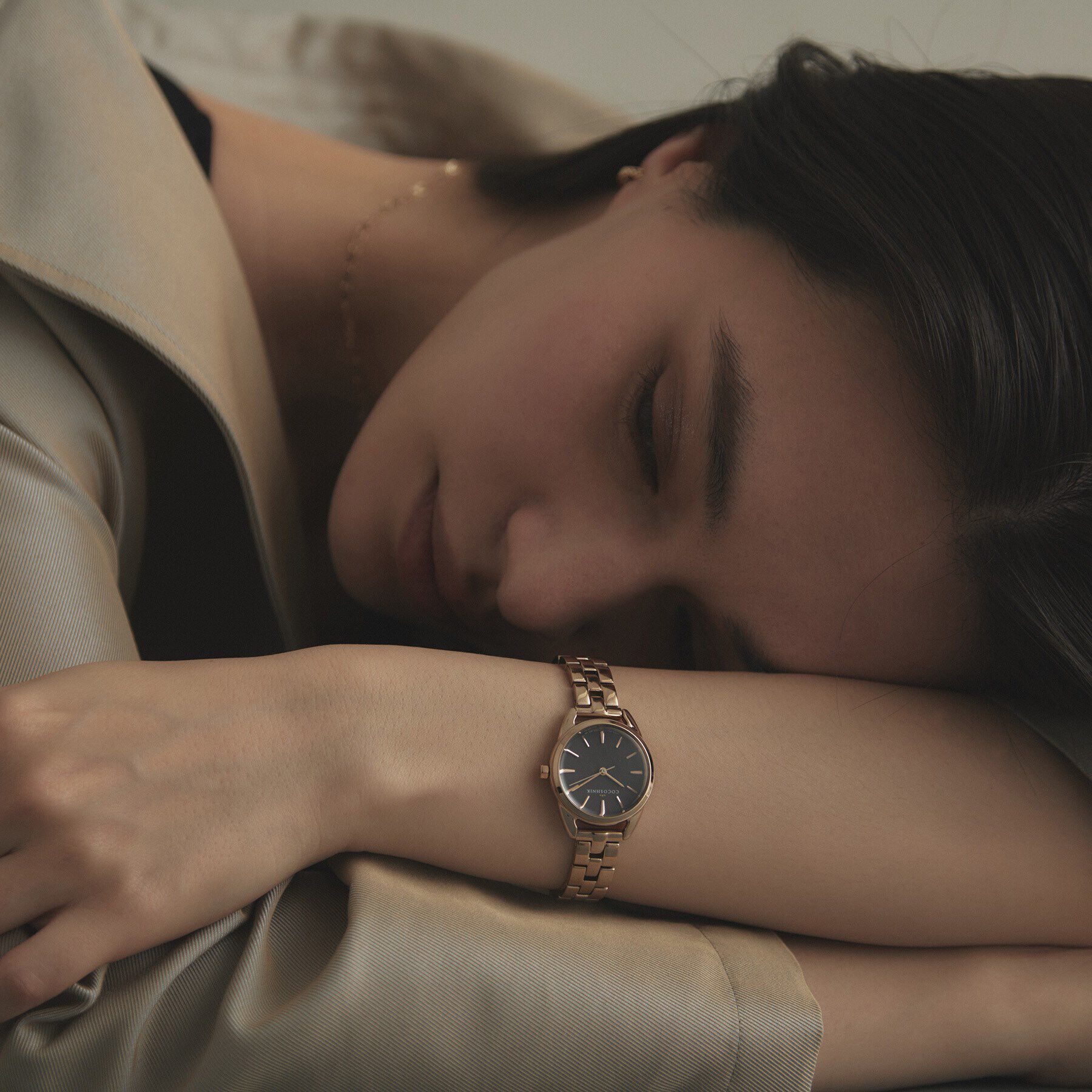 COCOSHNIK「RGラウンド ブレスレットウォッチ（ブラックマット）」|腕時計|