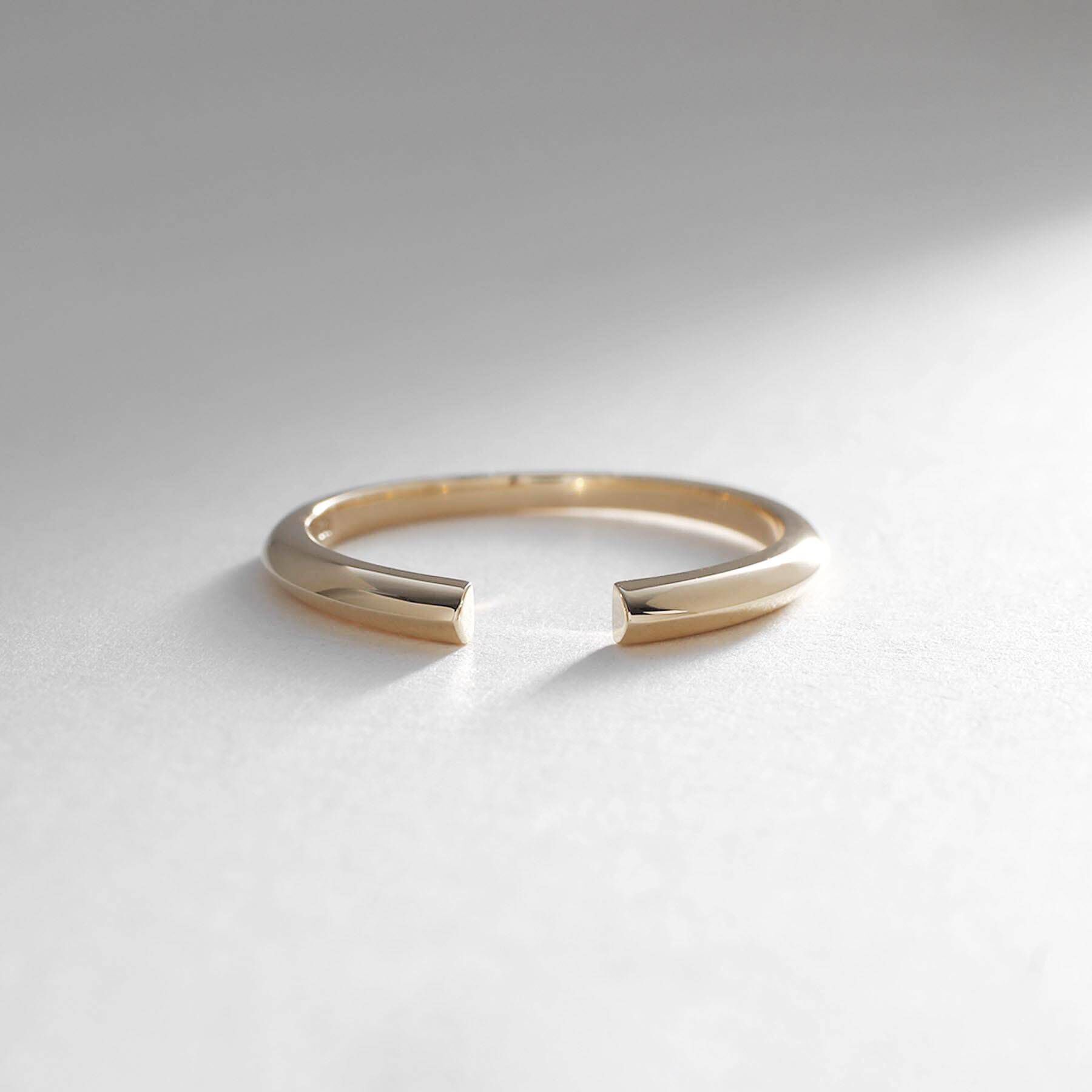 COCOSHNIK「K10しのぎ オープンリング」|リング|