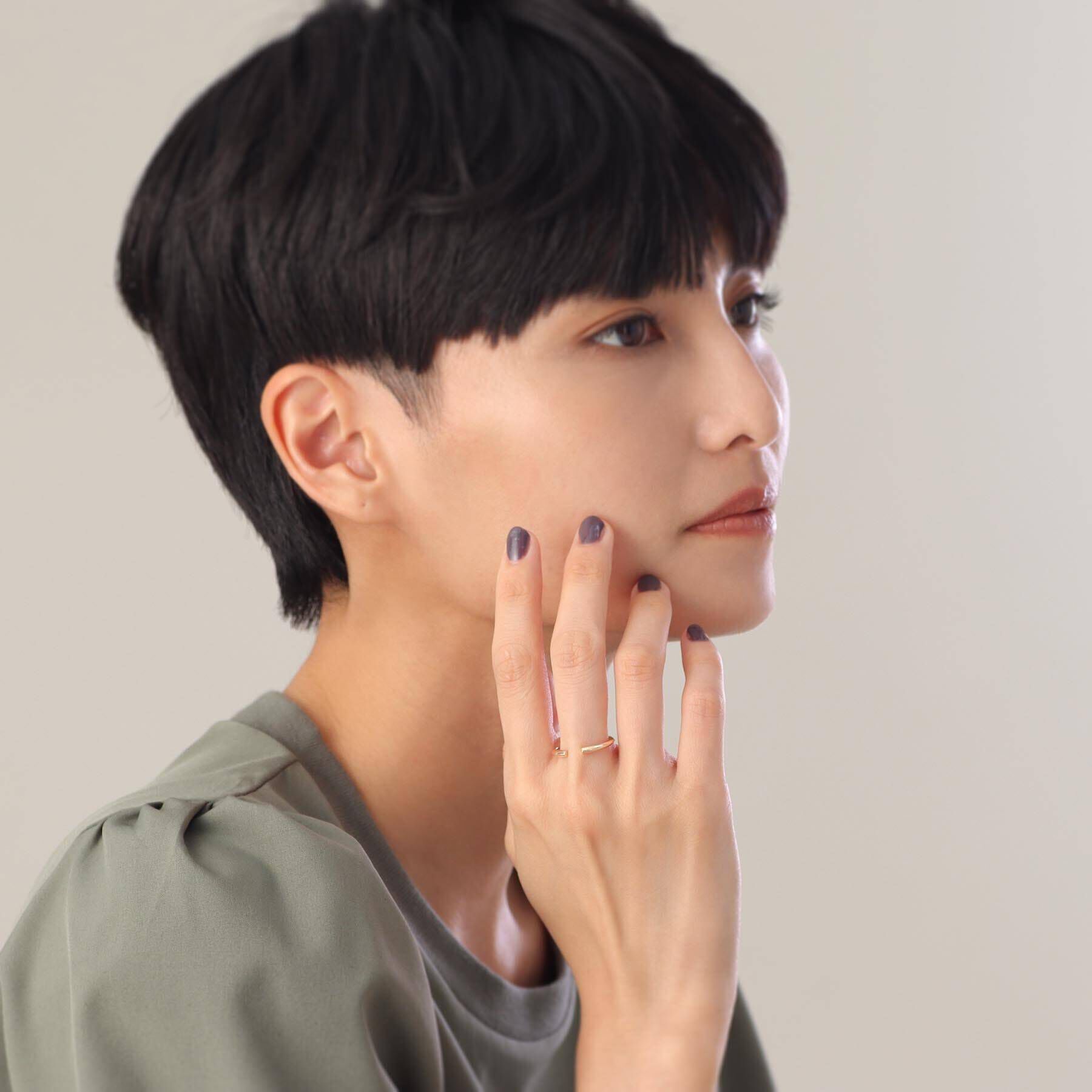 COCOSHNIK「K10しのぎ オープンリング」|リング|