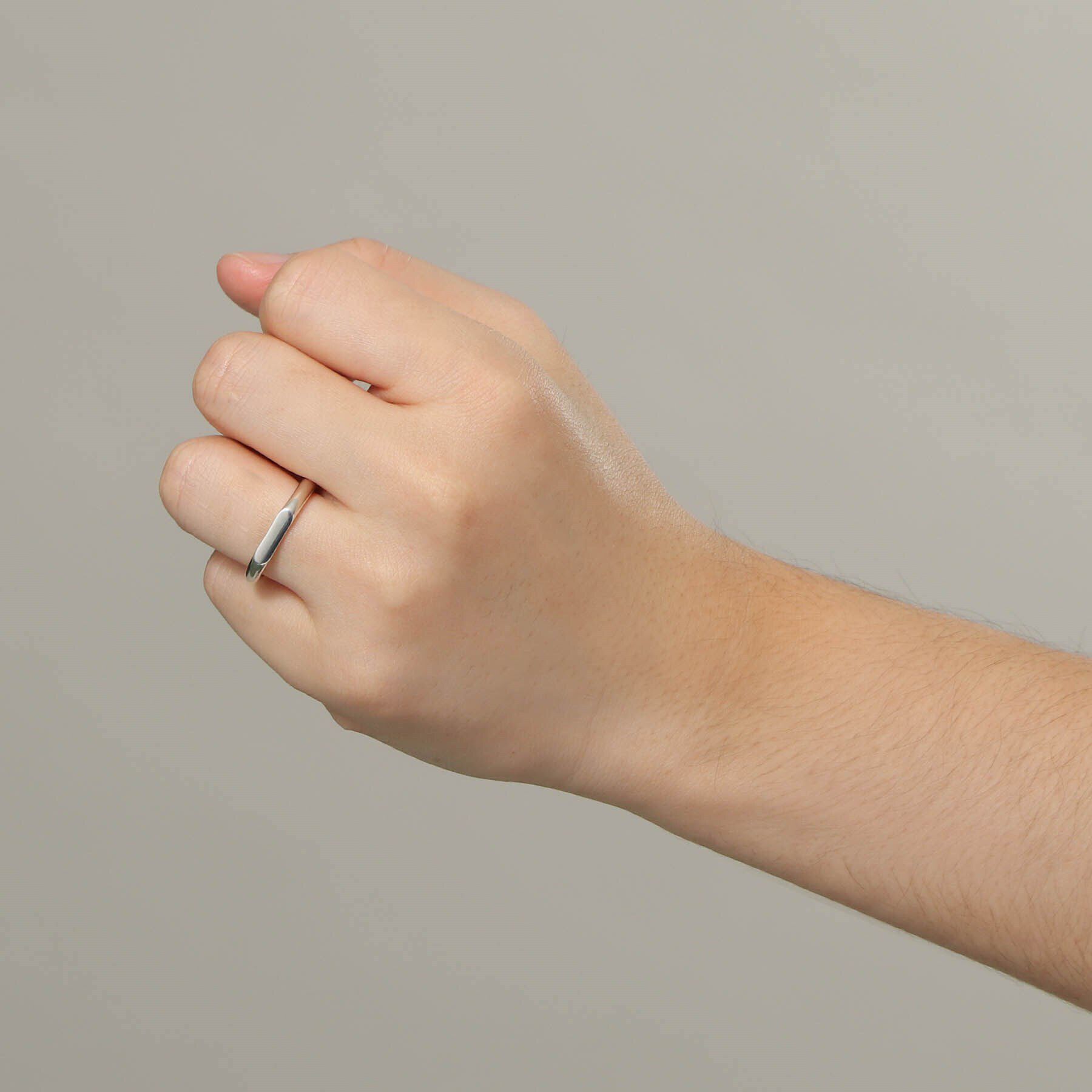 COCOSHNIK「シルバー オーバルカットオフ リング（14号、16号、18号）」|リング|