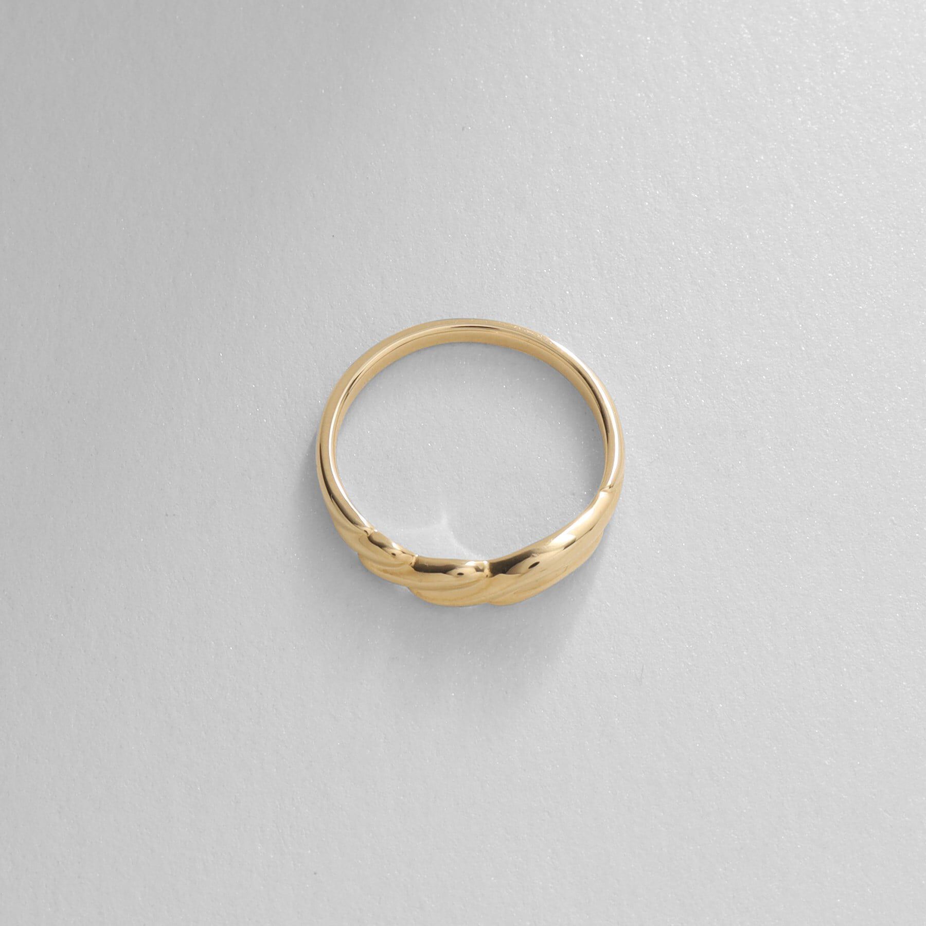 COCOSHNIK「K10ウェーブロープ リング」|リング|