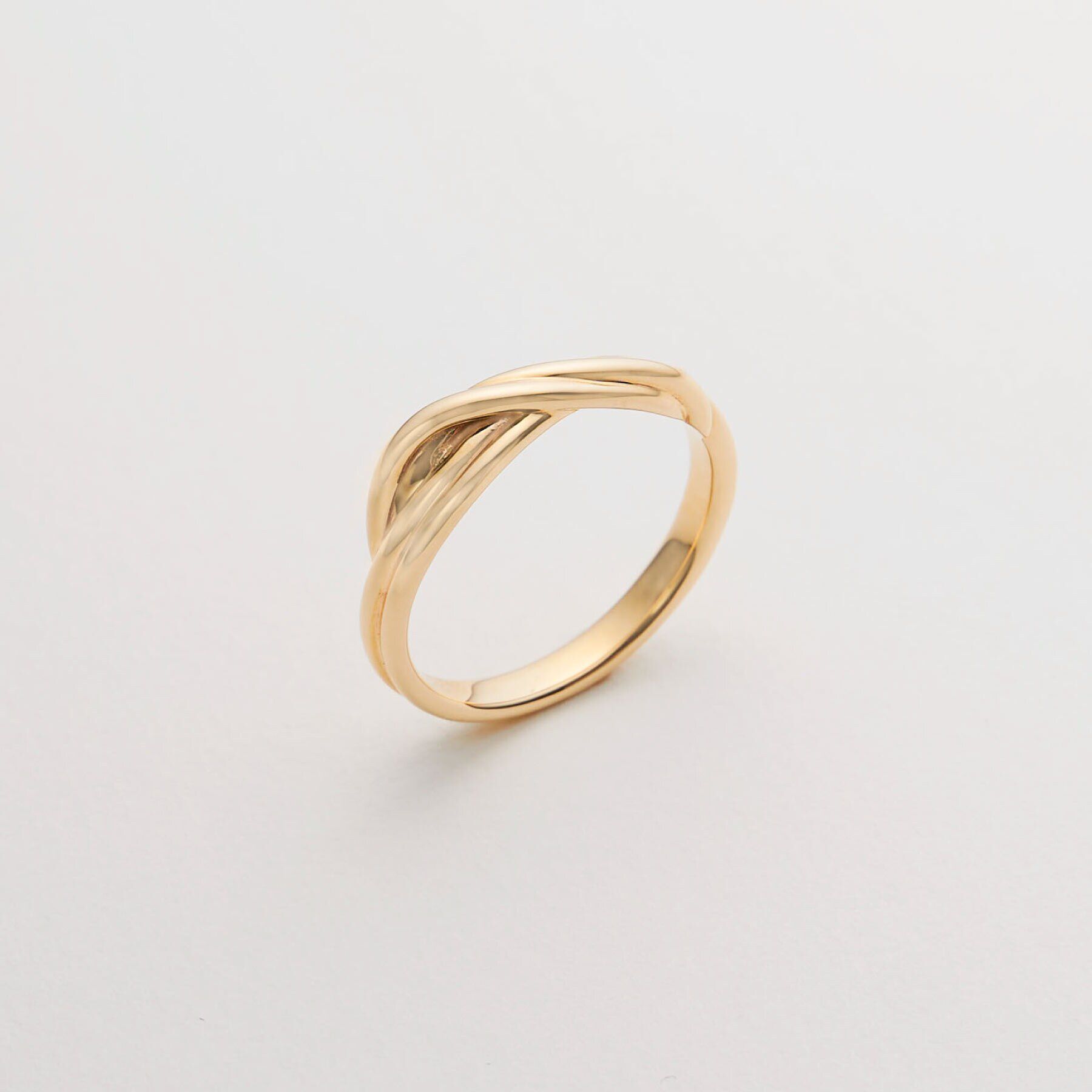 COCOSHNIK「K10ダブルロウクロス リング」|リング|