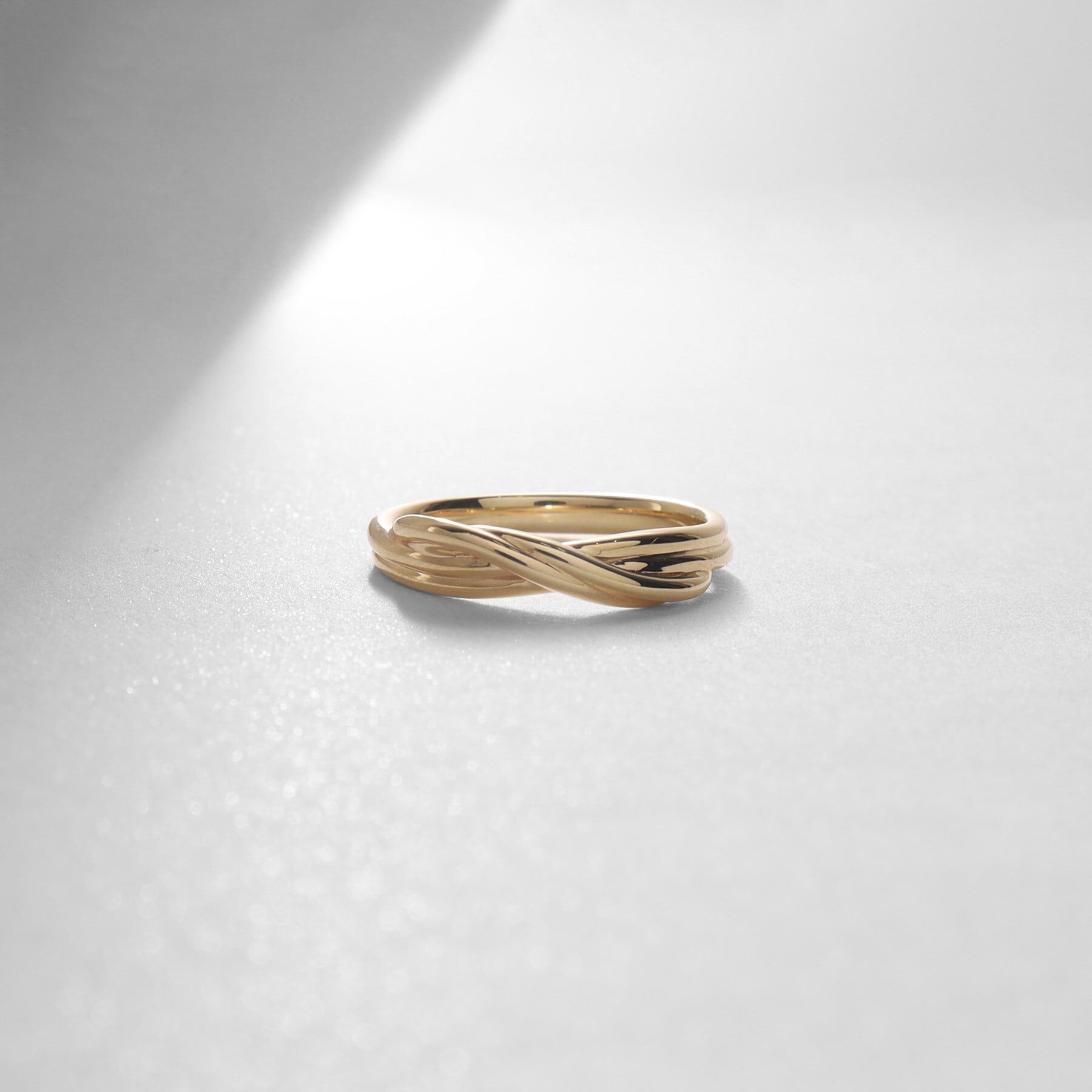 COCOSHNIK「K10ダブルロウクロス リング」|リング|