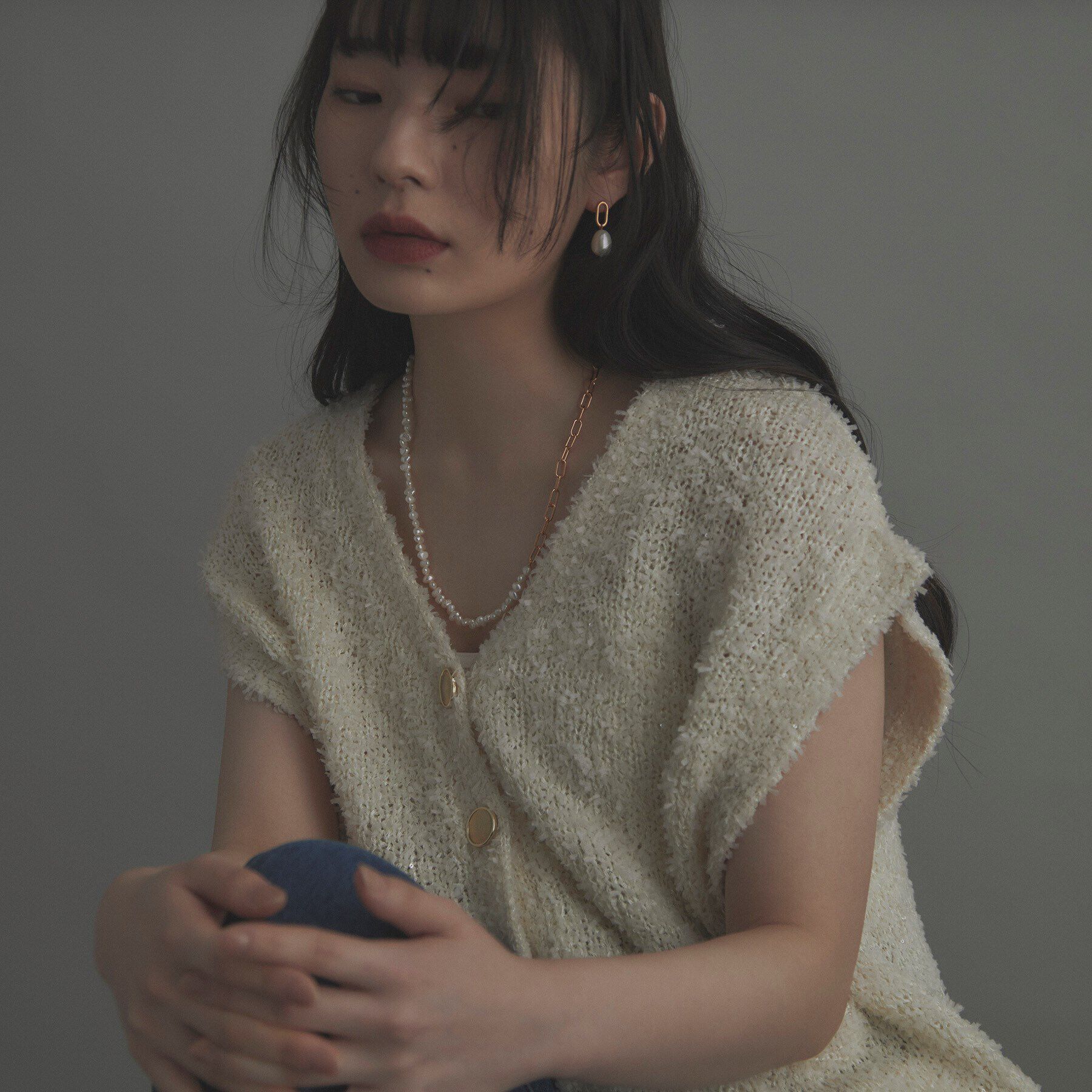 COCOSHNIK ONKITSCH「シルバー バロックパール ２Wayチェーンミックス ネックレス GP」|ネックレス|