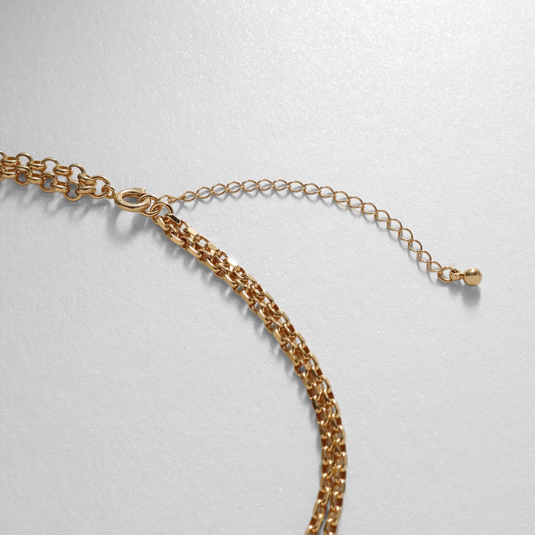 COCOSHNIK ONKITSCH「シルバー サークルモチーフ ダブルチェーンチョーカー GP」|ネックレス|