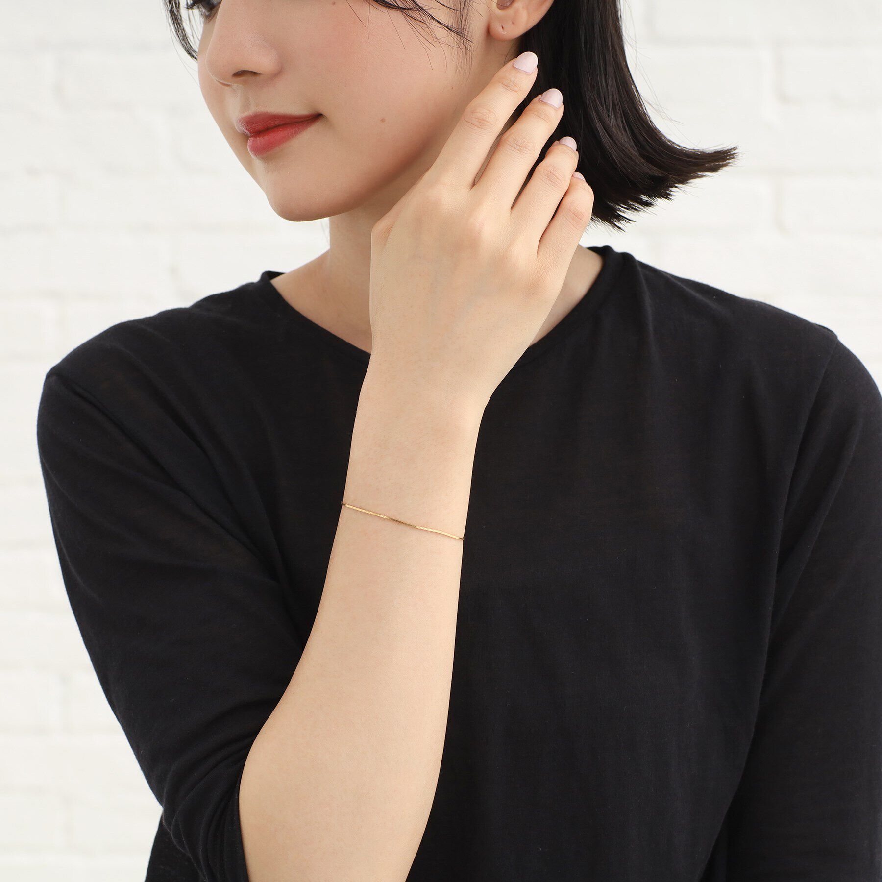 COCOSHNIK ONKITSCH「シルバー デザインチェーン コンパクトブレスレット GP」|ブレスレット・バングル|