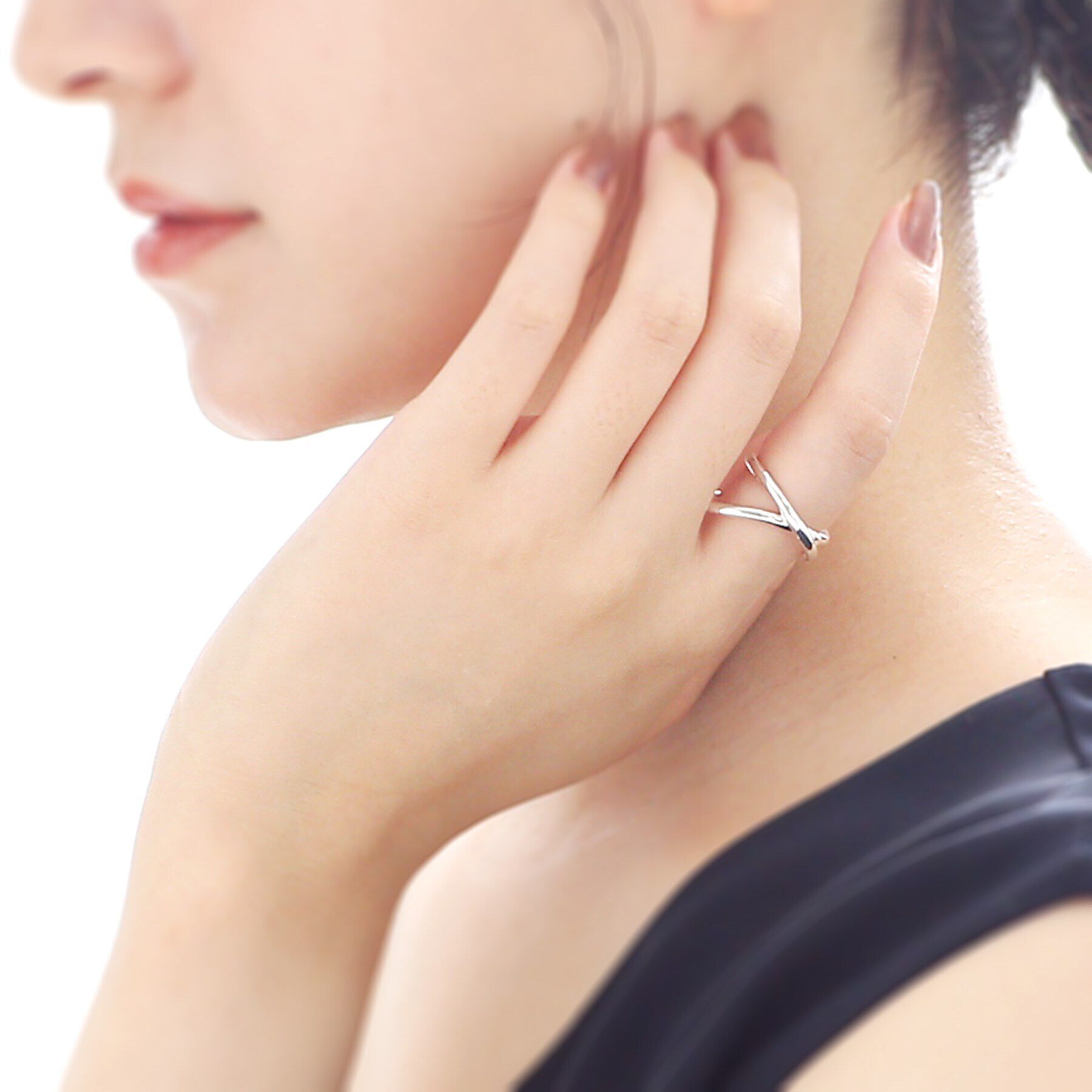 COCOSHNIK ONKITSCH「シルバー ラインリング フロート」|リング|