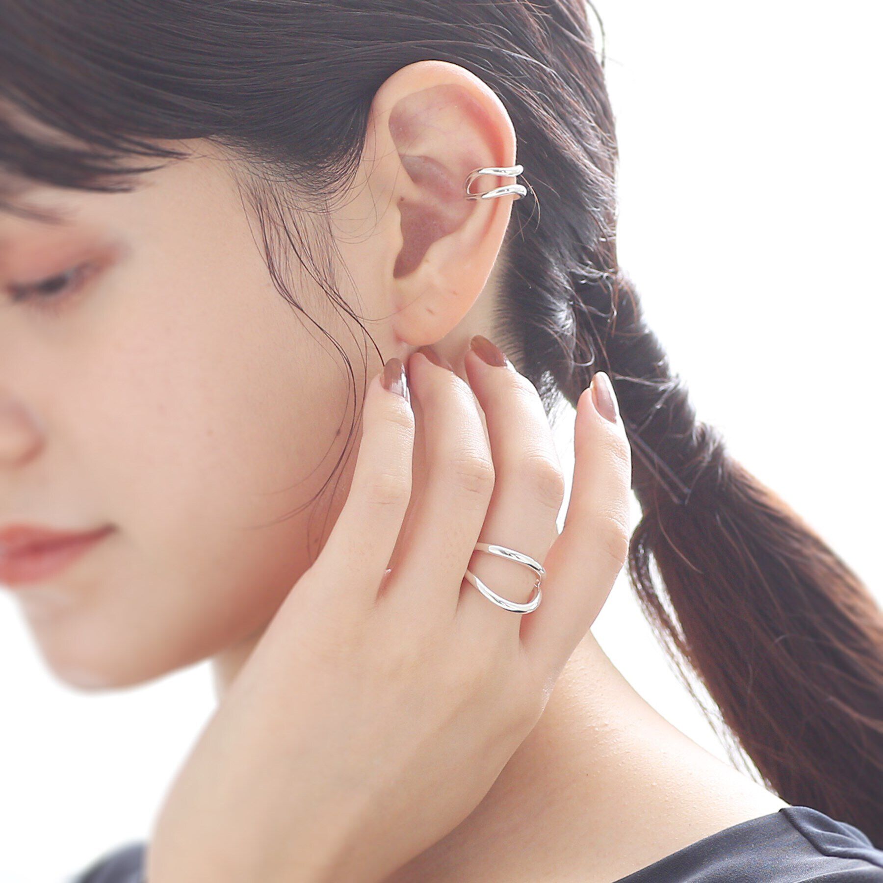 COCOSHNIK ONKITSCH「シルバー ラインリング フロート」|リング|