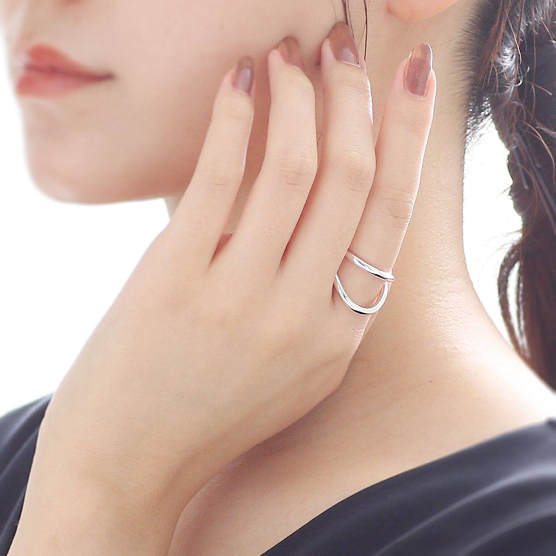 COCOSHNIK ONKITSCH「シルバー ラインリング フロート」|リング|